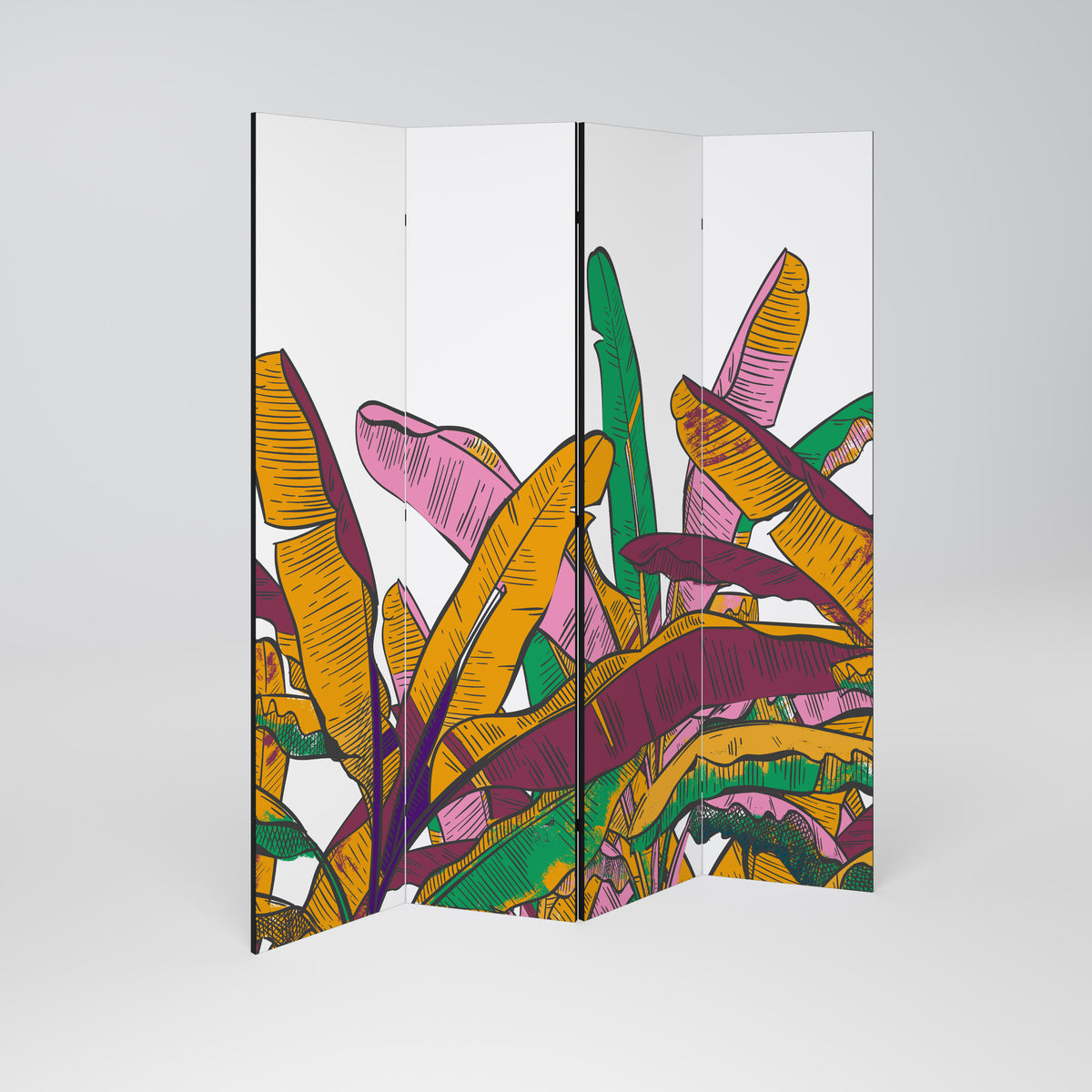 TROPICAL GLOW 4-Panel Room Divider