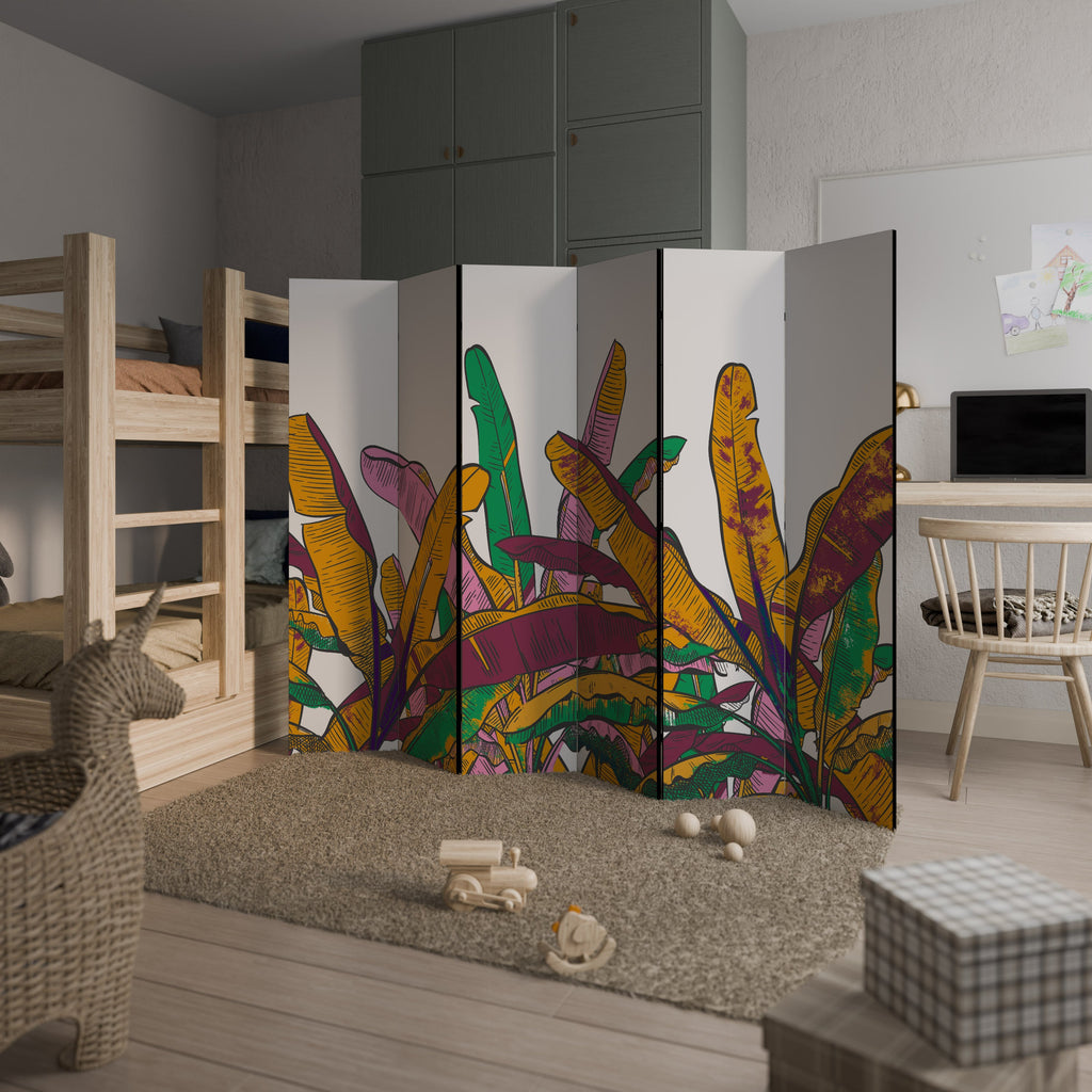 Paravent décoratif à 6 panneaux TROPICAL GLOW