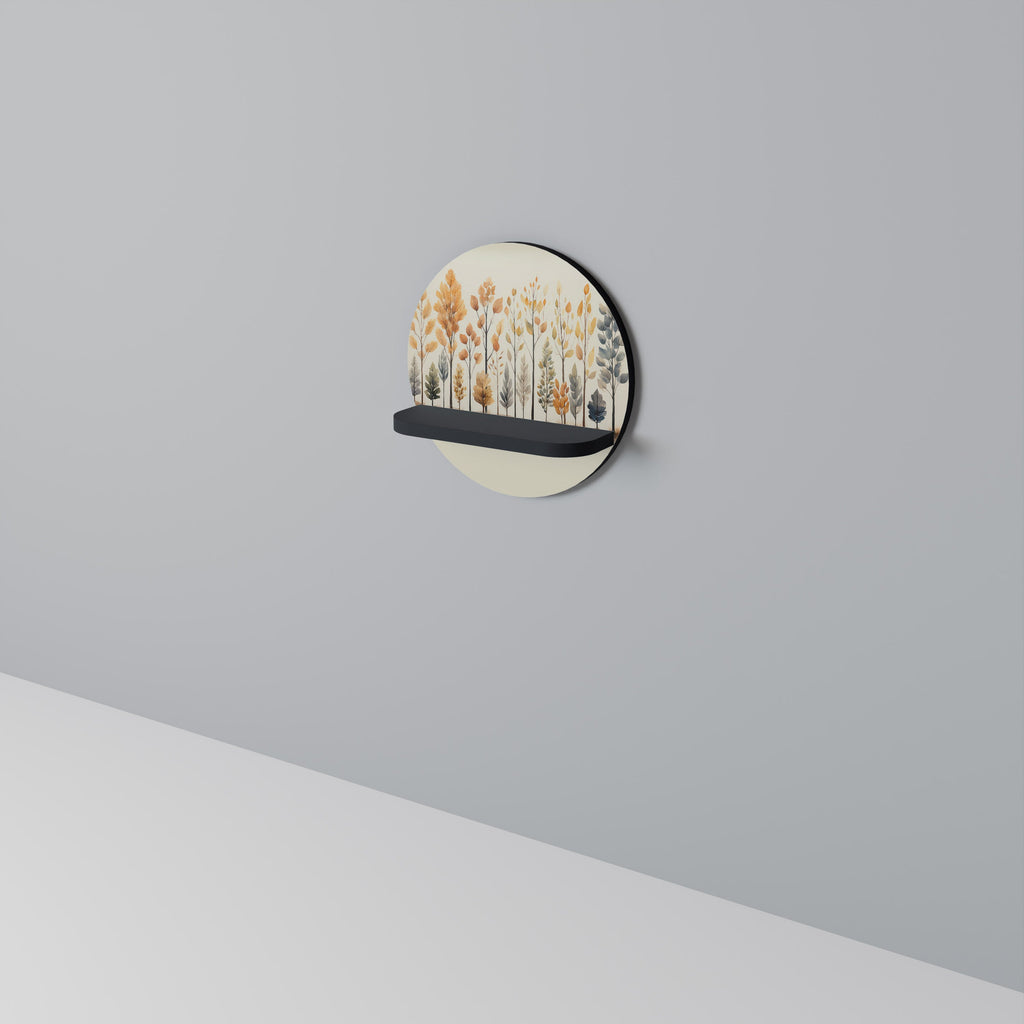 Étagère ronde AUTUMN FOREST en finition noire