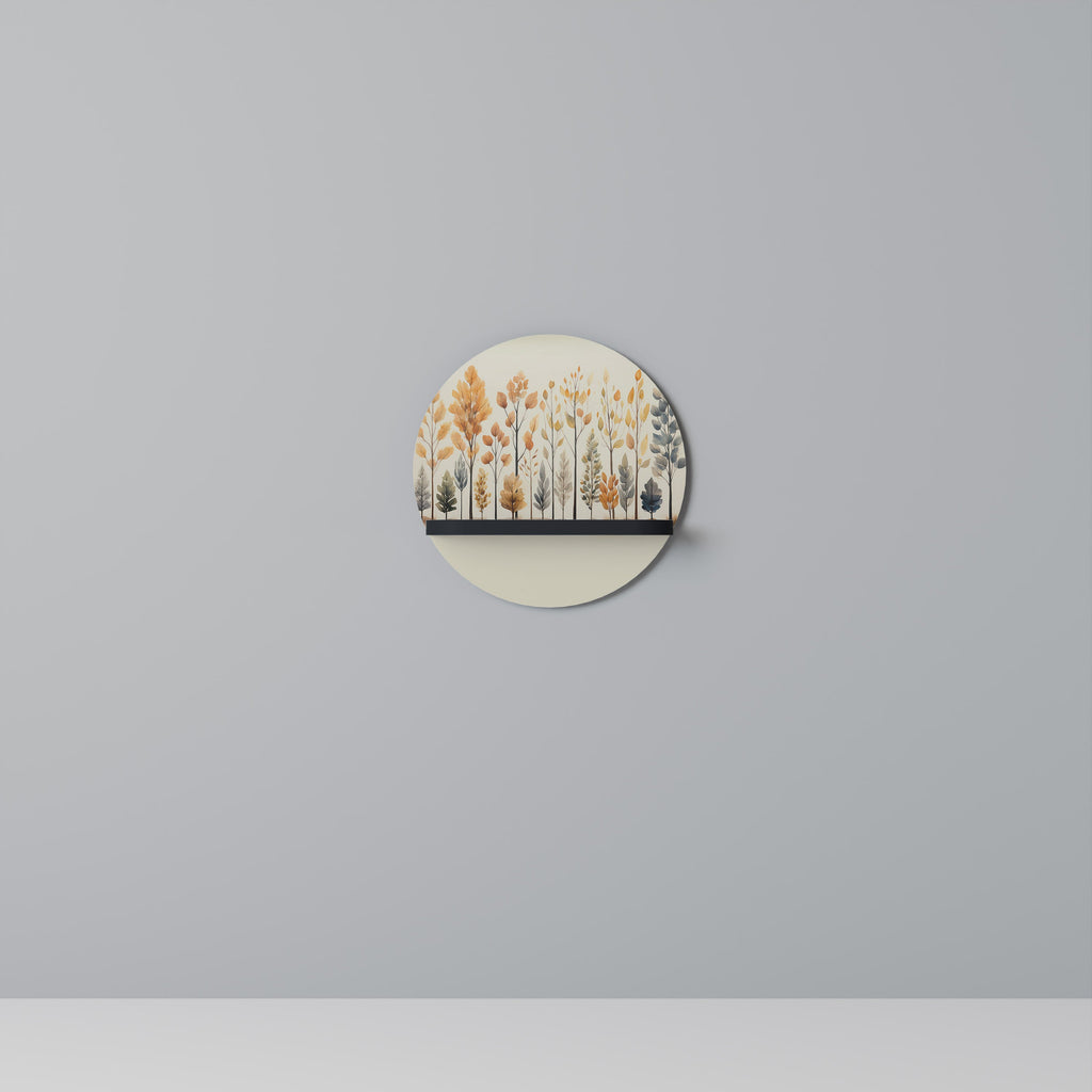 Étagère ronde AUTUMN FOREST en finition noire