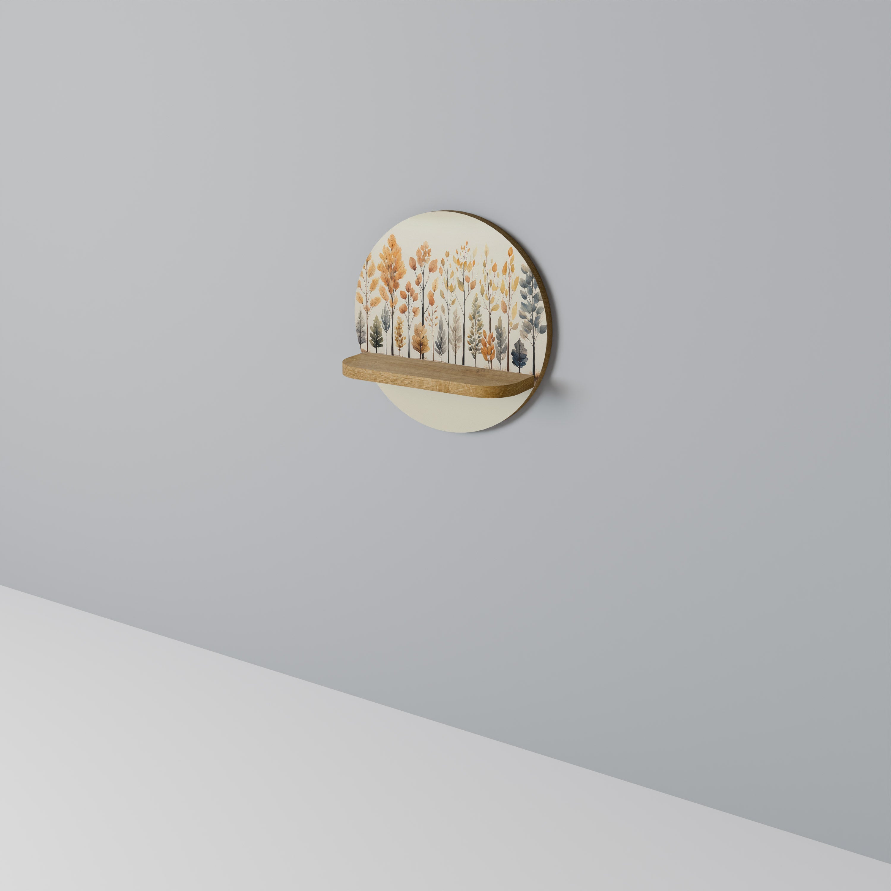 Étagère ronde effet chêne AUTUMN FOREST