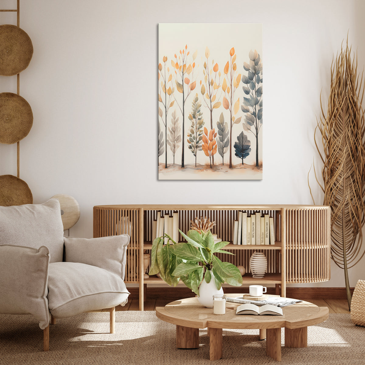 AUTUMN FOREST Vertical Canvas Print