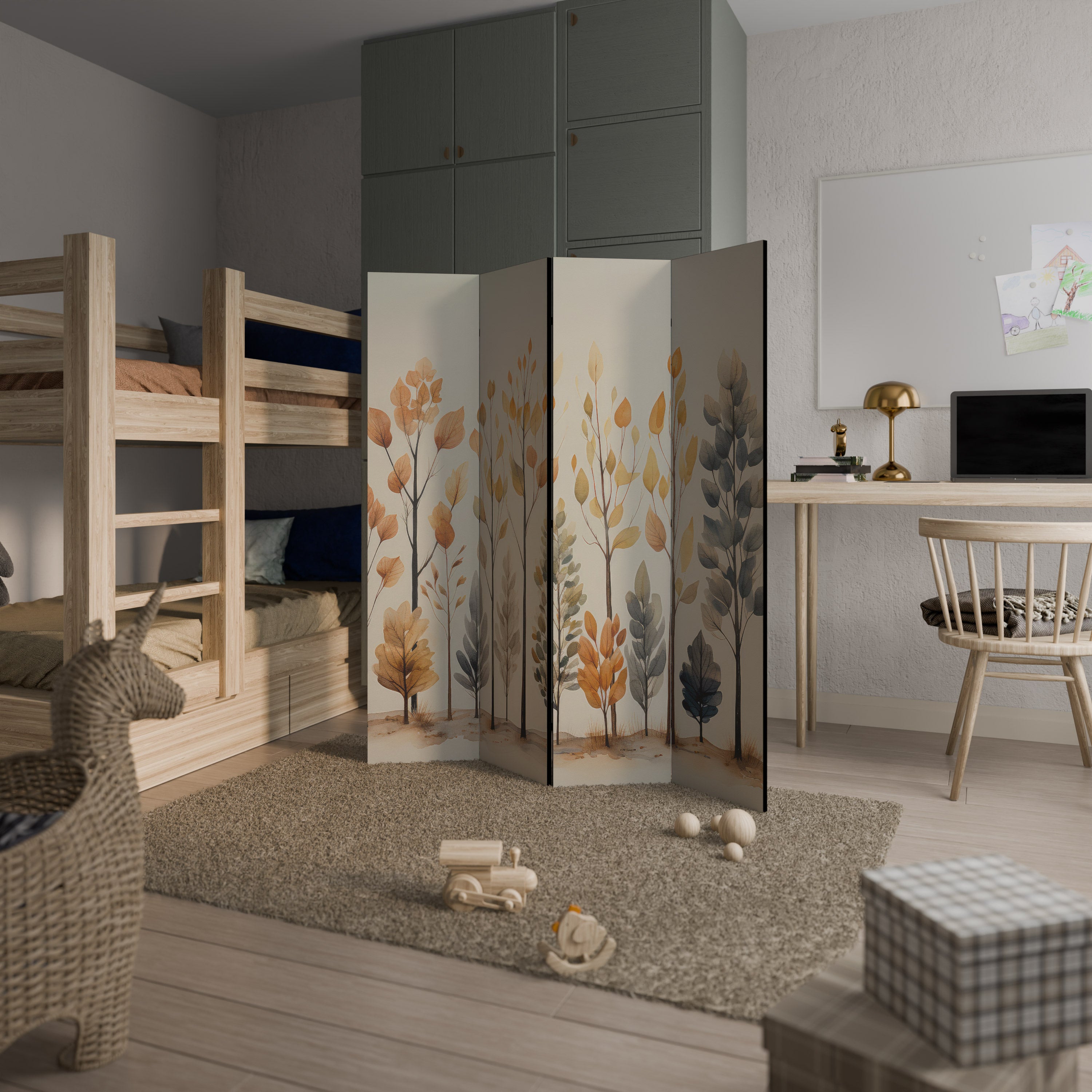 AUTUMN FOREST 4-Panel Room Divider