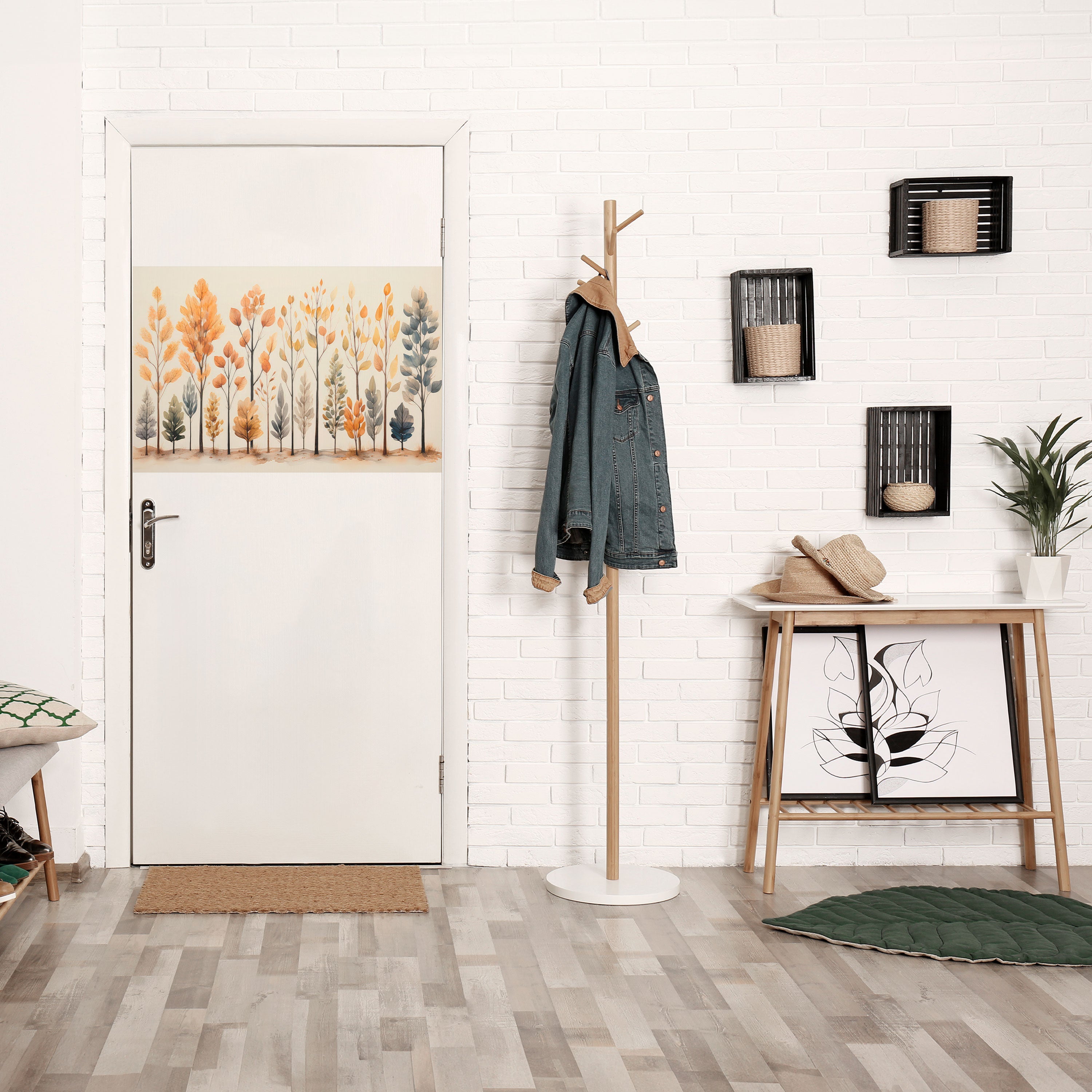 Affiche horizontale autocollante FORÊT D'AUTOMNE