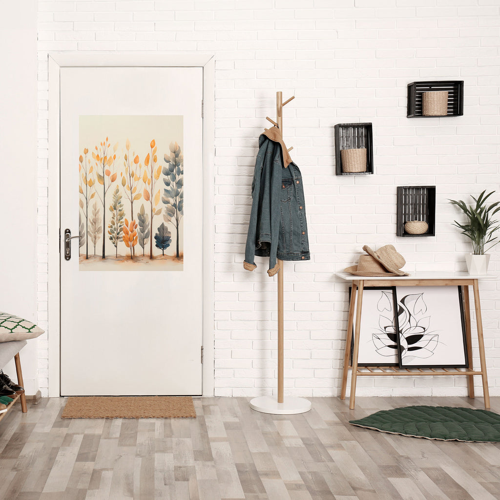 Affiche verticale autocollante FORÊT D'AUTOMNE