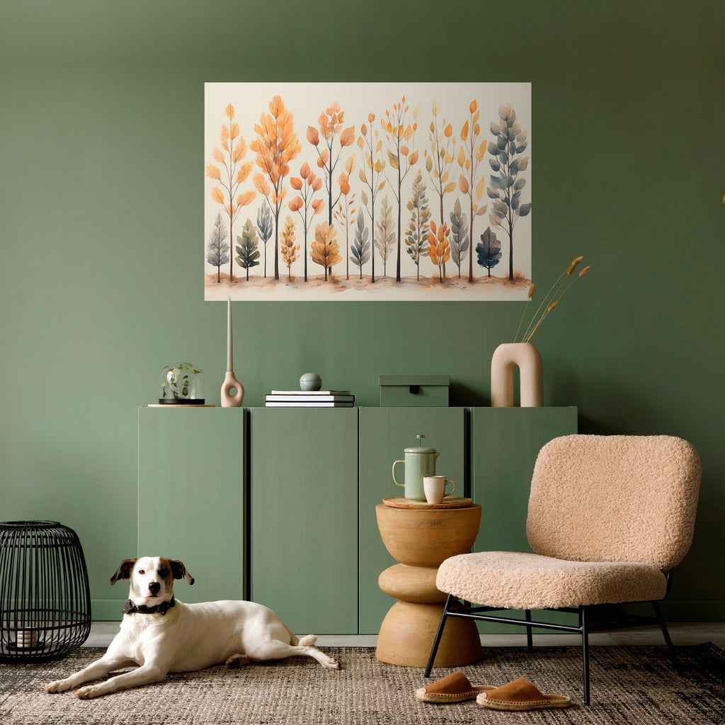 Affiche horizontale autocollante FORÊT D'AUTOMNE