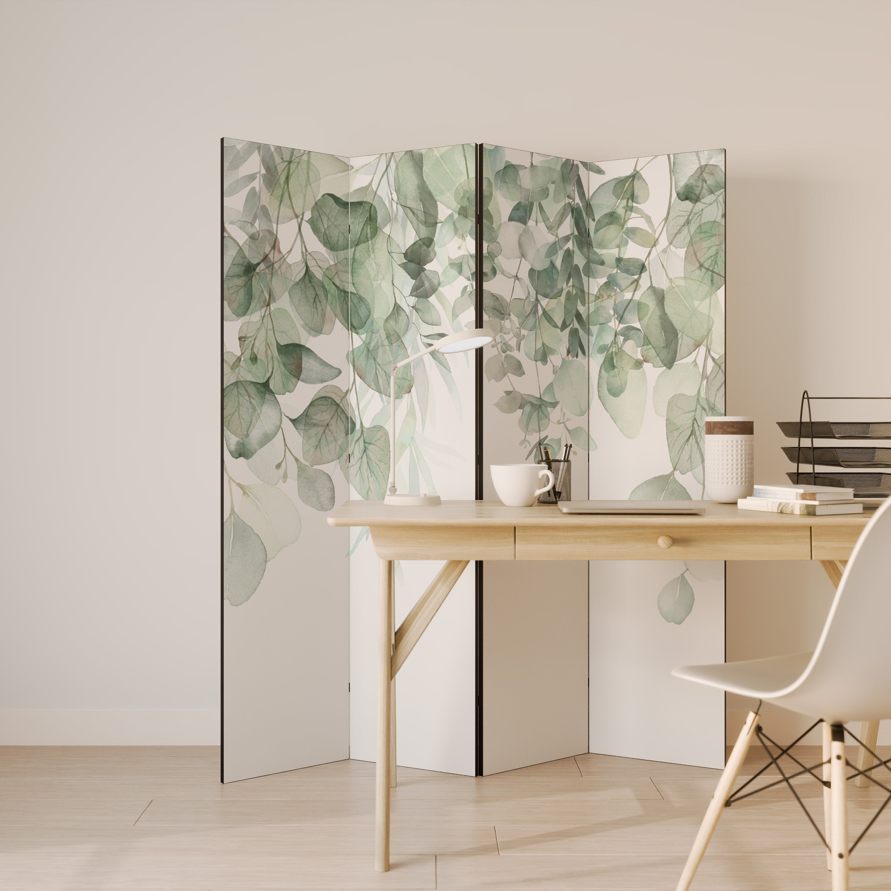 PURE VERDURE 4-Panel Room Divider