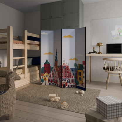 MEMORY OF RIGA 4-Panel Room Divider