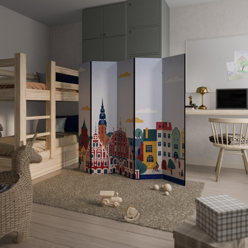 MEMORY OF RIGA 5-Panel Room Divider