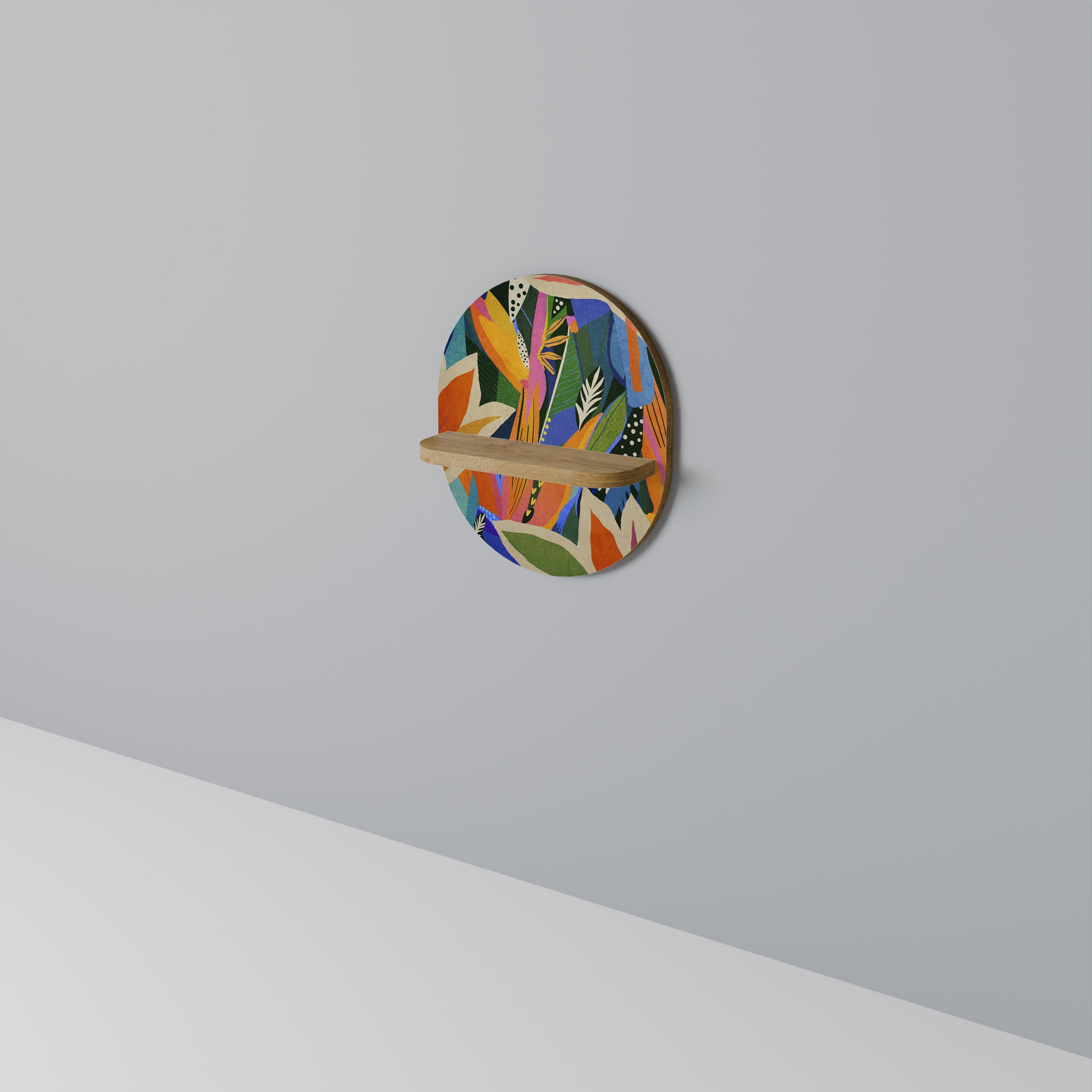 Étagère ovale effet chêne Rampant Vegetation