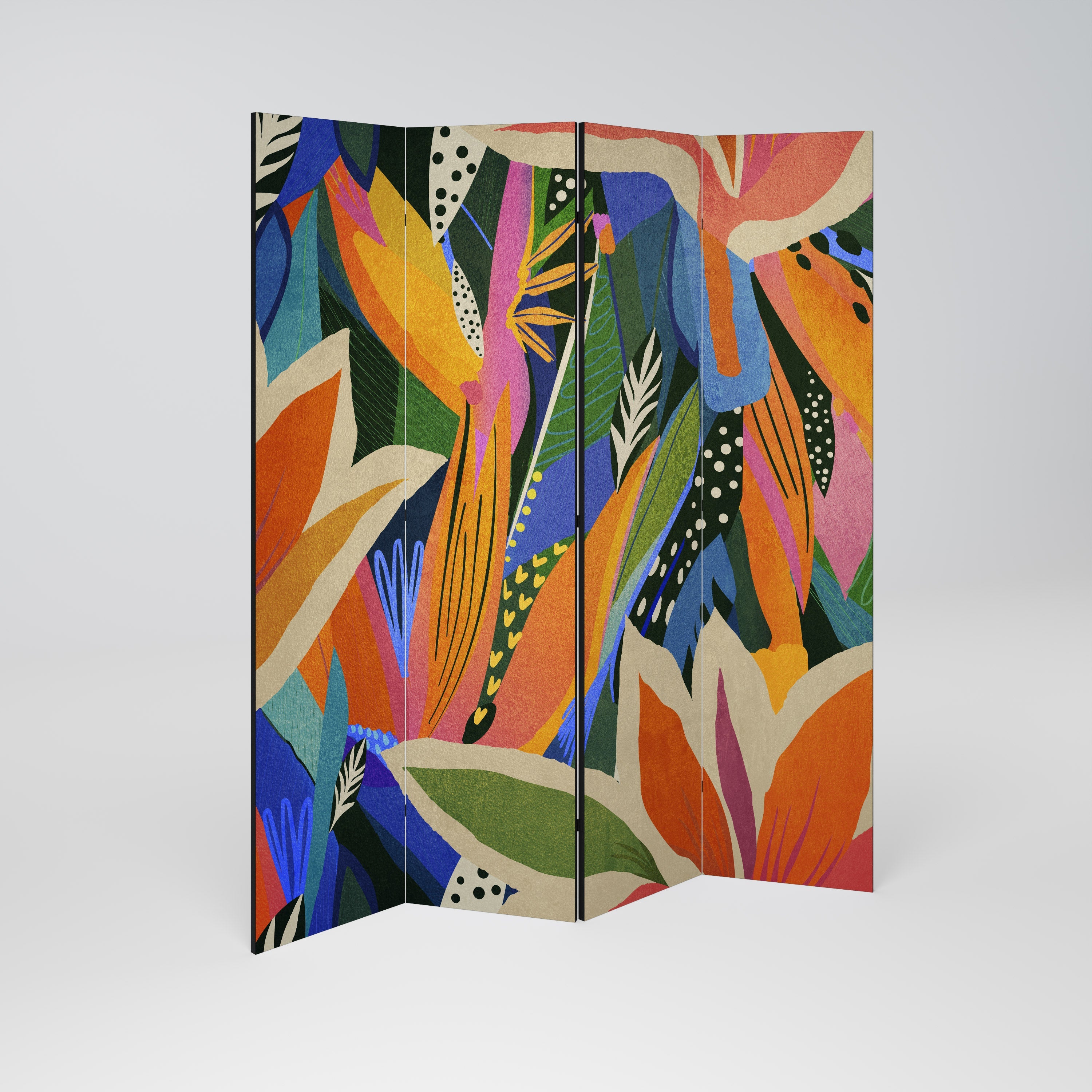 Paravent décoratif à 4 panneaux VÉGÉTATION RAMPANTE