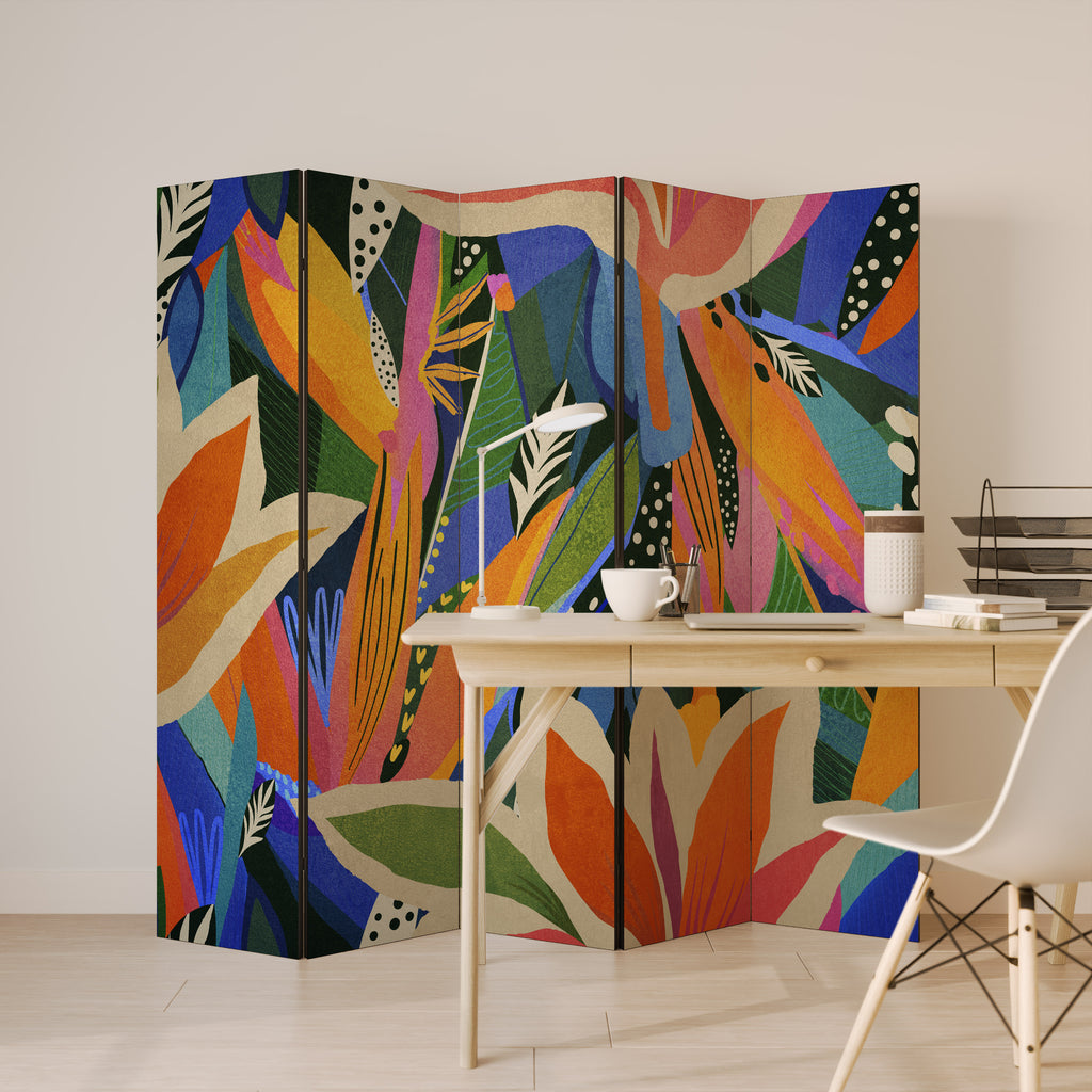 RAMPANT VEGETATION 5-Panel Room Divider