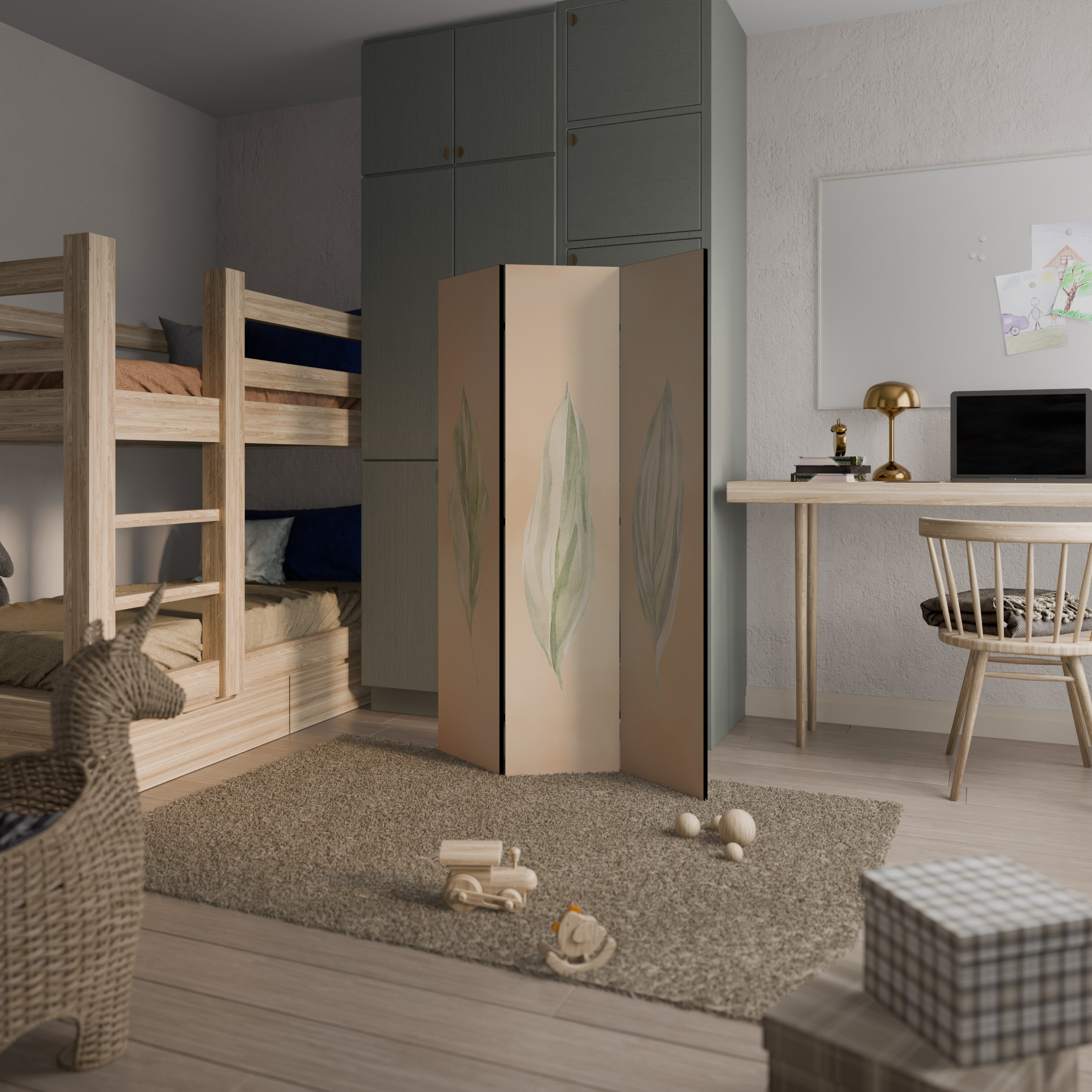 LEAFY HARMONY 3-Panel Room Divider