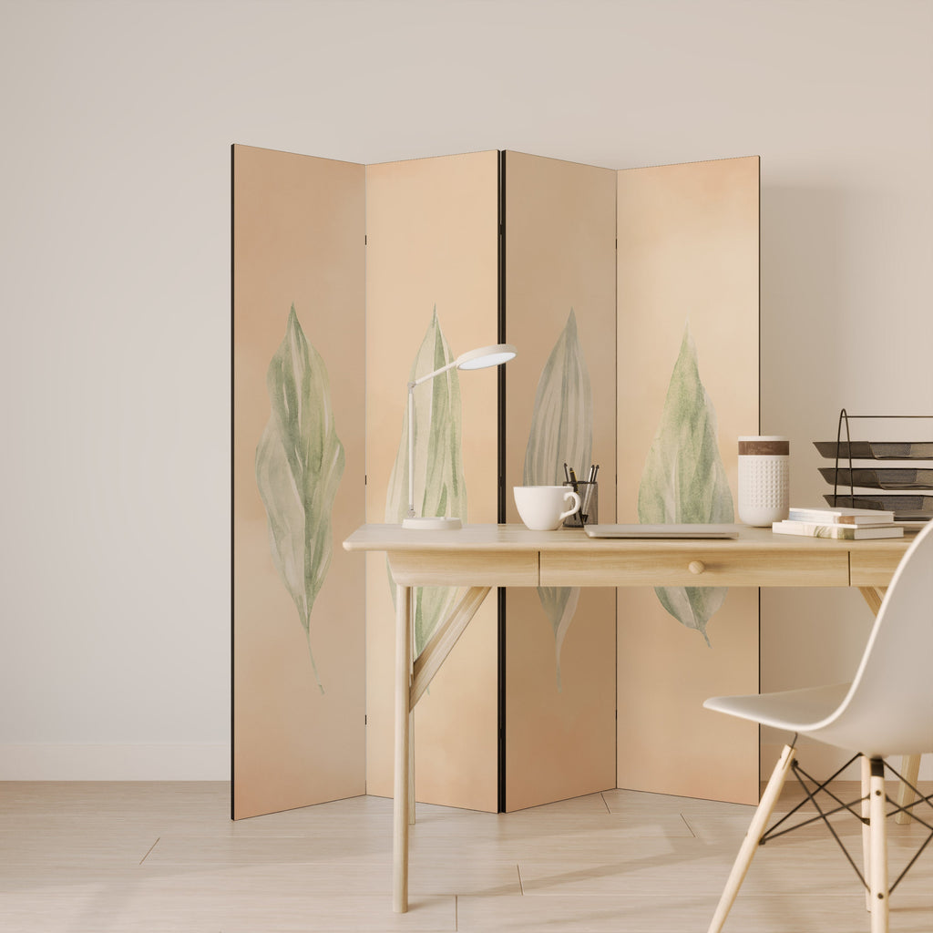 Paravent décoratif à 4 panneaux LEAFY HARMONY