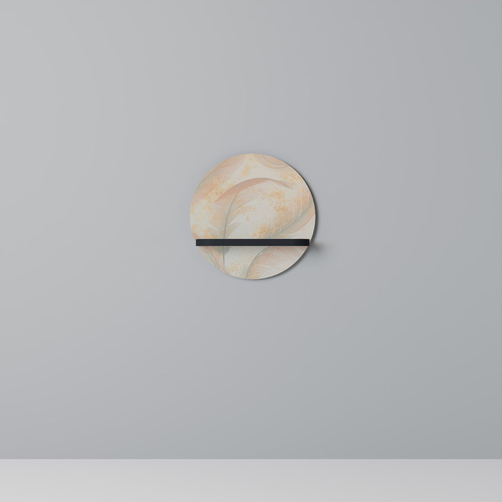 Étagère d'art ronde AURA OF LIGHT en finition noire