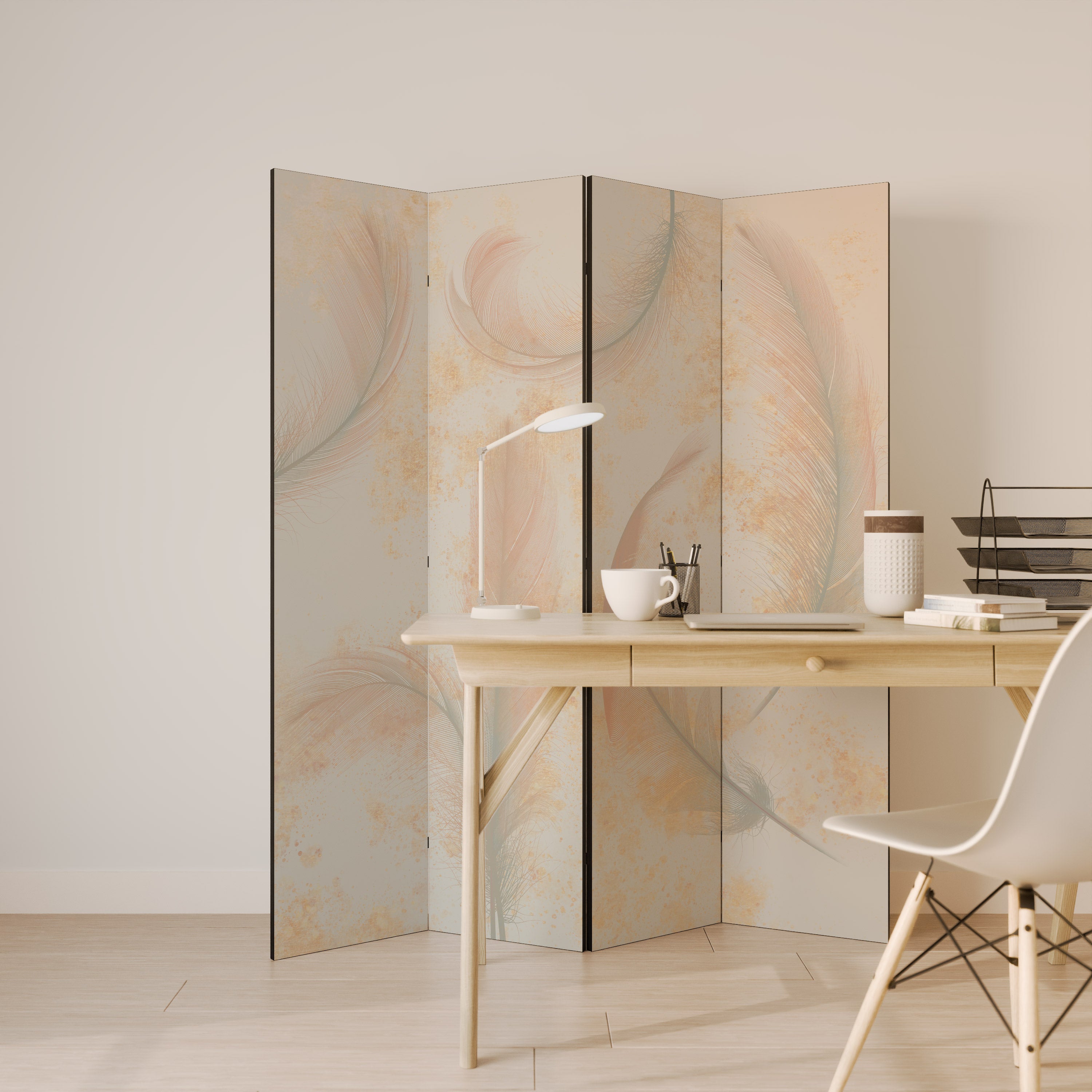 AURA OF LIGHT 4-Panel Room Divider