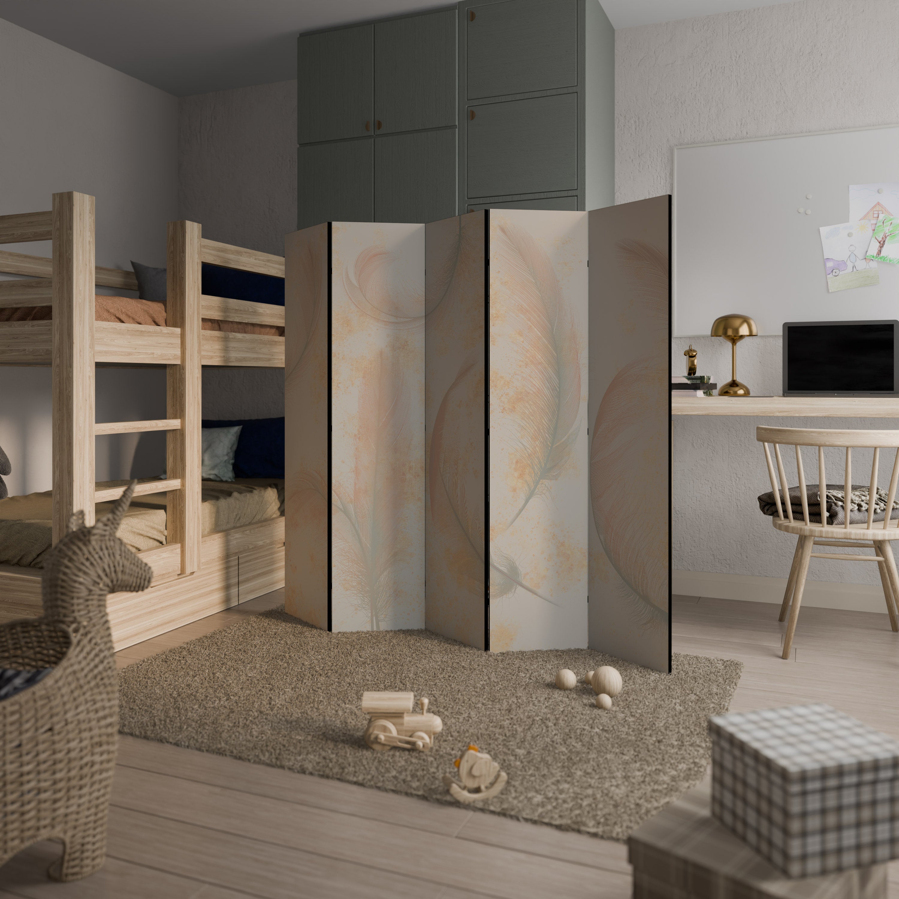 AURA OF LIGHT 5-Panel Room Divider