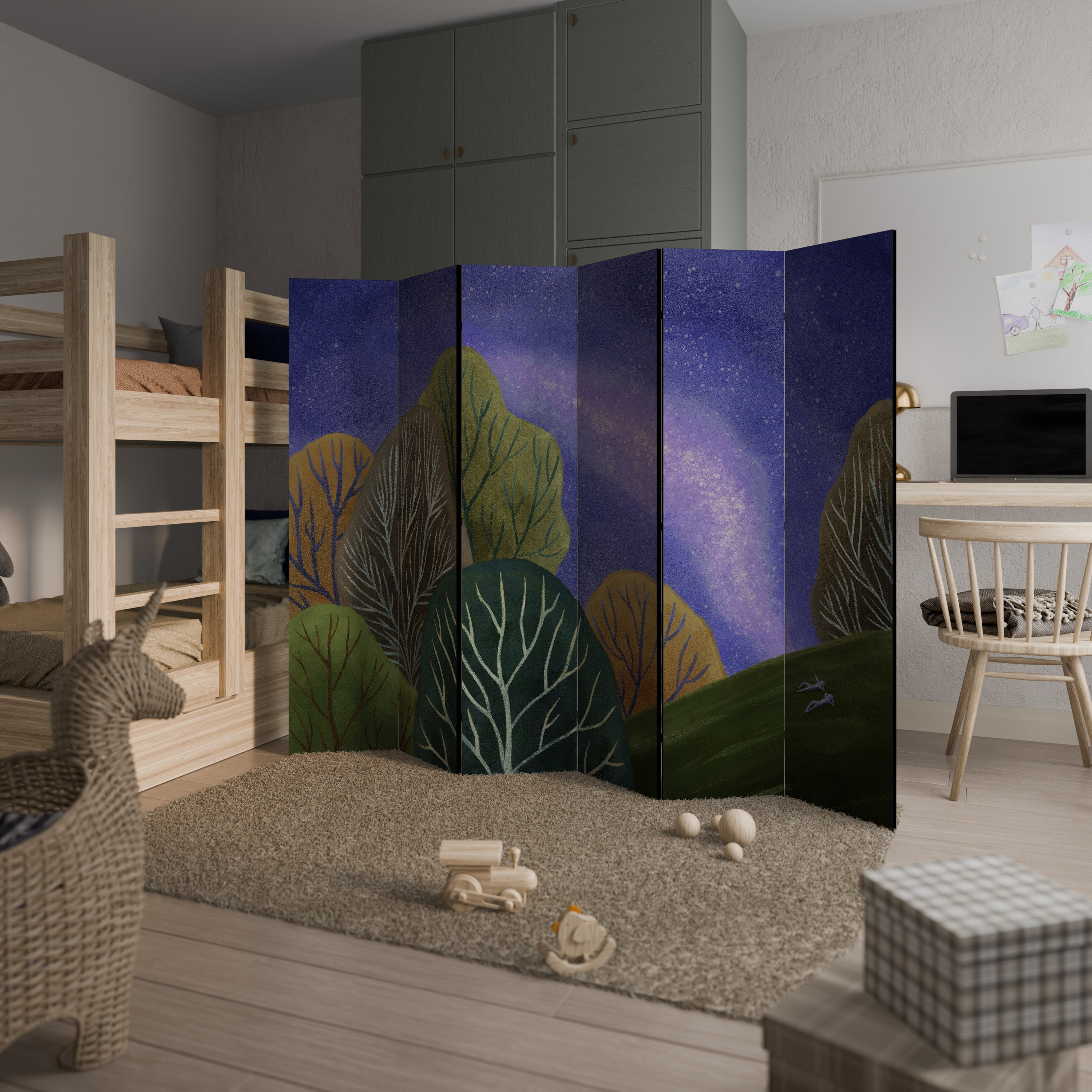 Paravent décoratif à 6 panneaux STARLIT VIBE