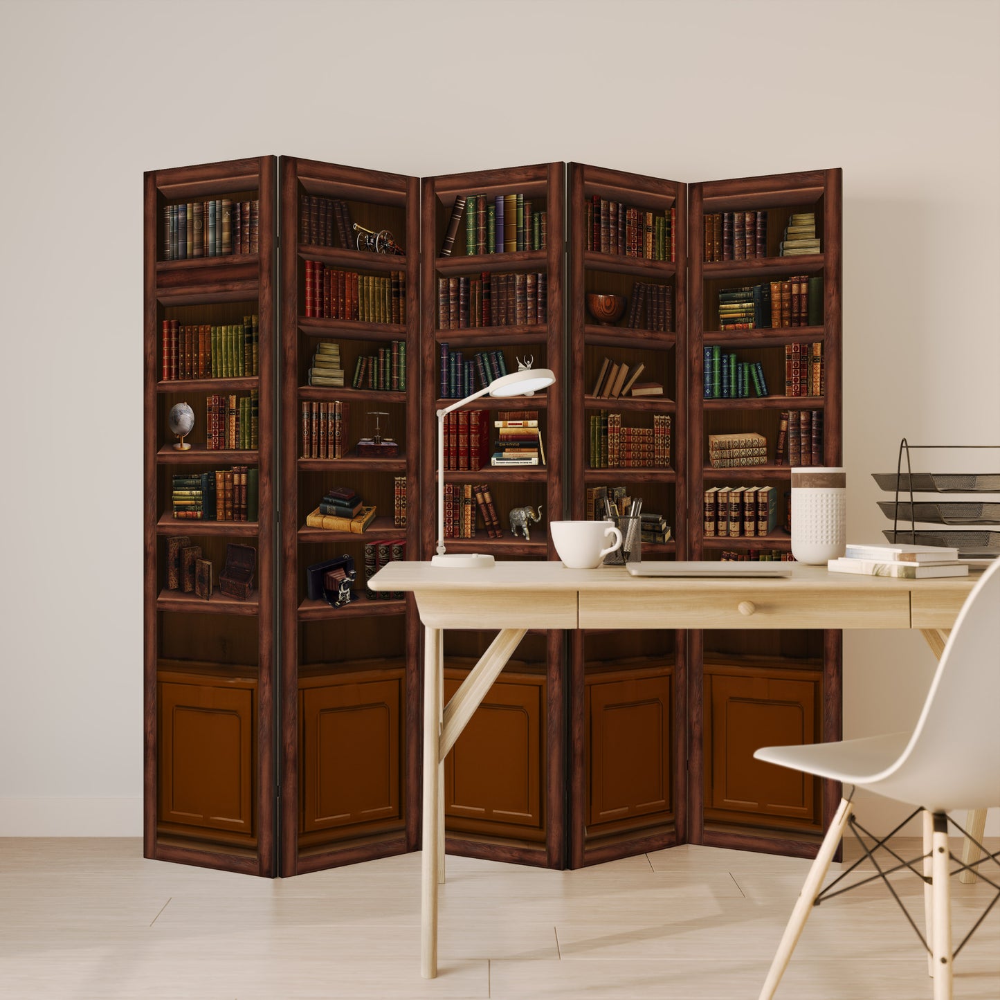 WISDOM IN WOOD 5-Panel Room Divider