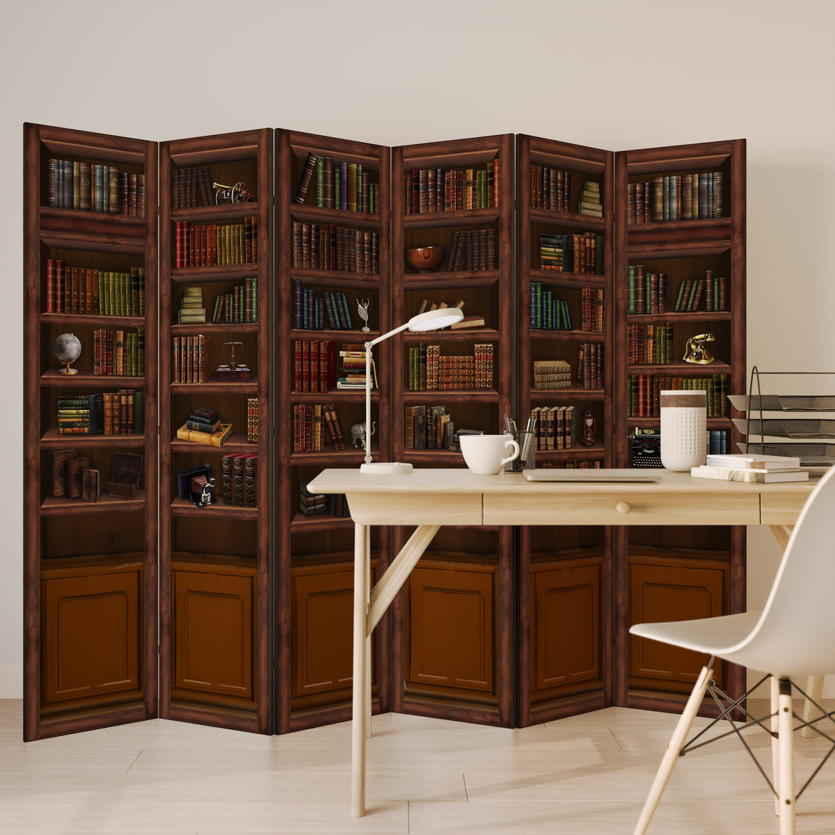 WISDOM IN WOOD 6-Panel Room Divider