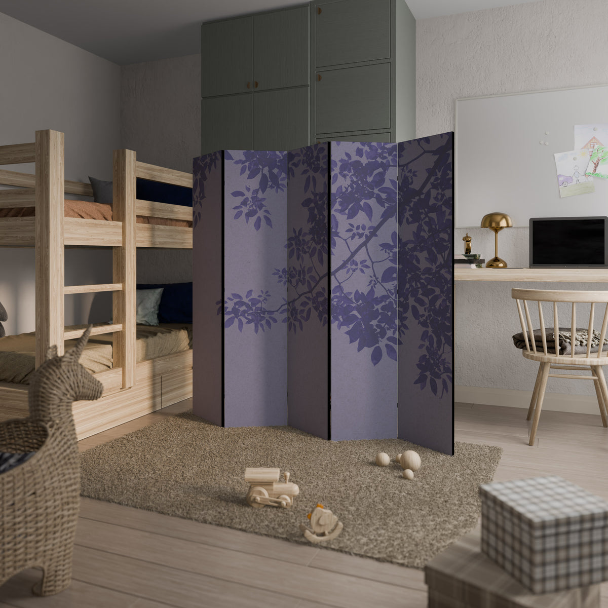ELEGANT LEAFY VEIL 5-Panel Room Divider