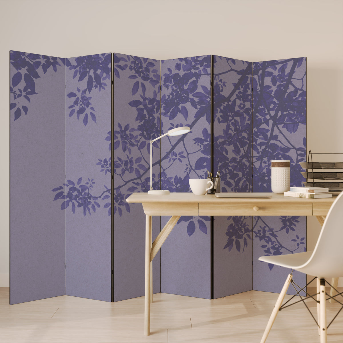 ELEGANT LEAFY VEIL 6-Panel Room Divider