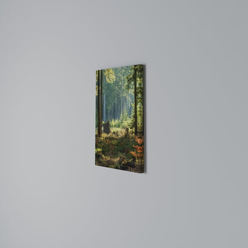 SUNLIT FOREST SERENADE Vertical Canvas Print
