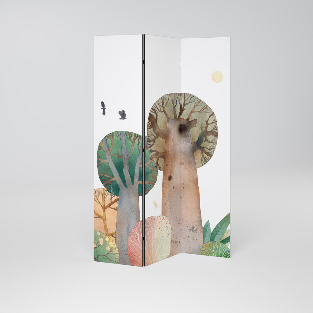 FLIGHT OVER Decorative 3-Panel Room Divider