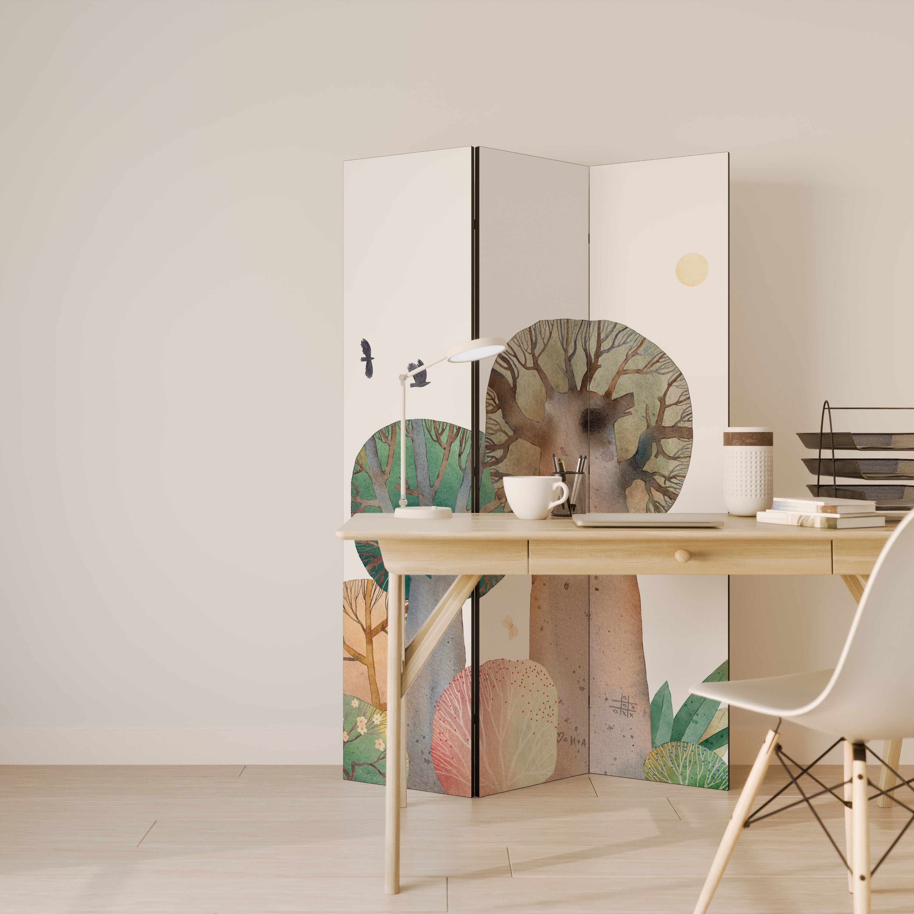 Paravent décoratif à 3 panneaux FLIGHT OVER