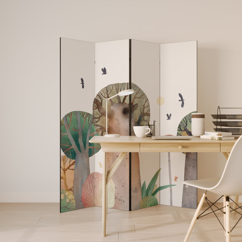 Paravent décoratif à 4 panneaux FLIGHT OVER