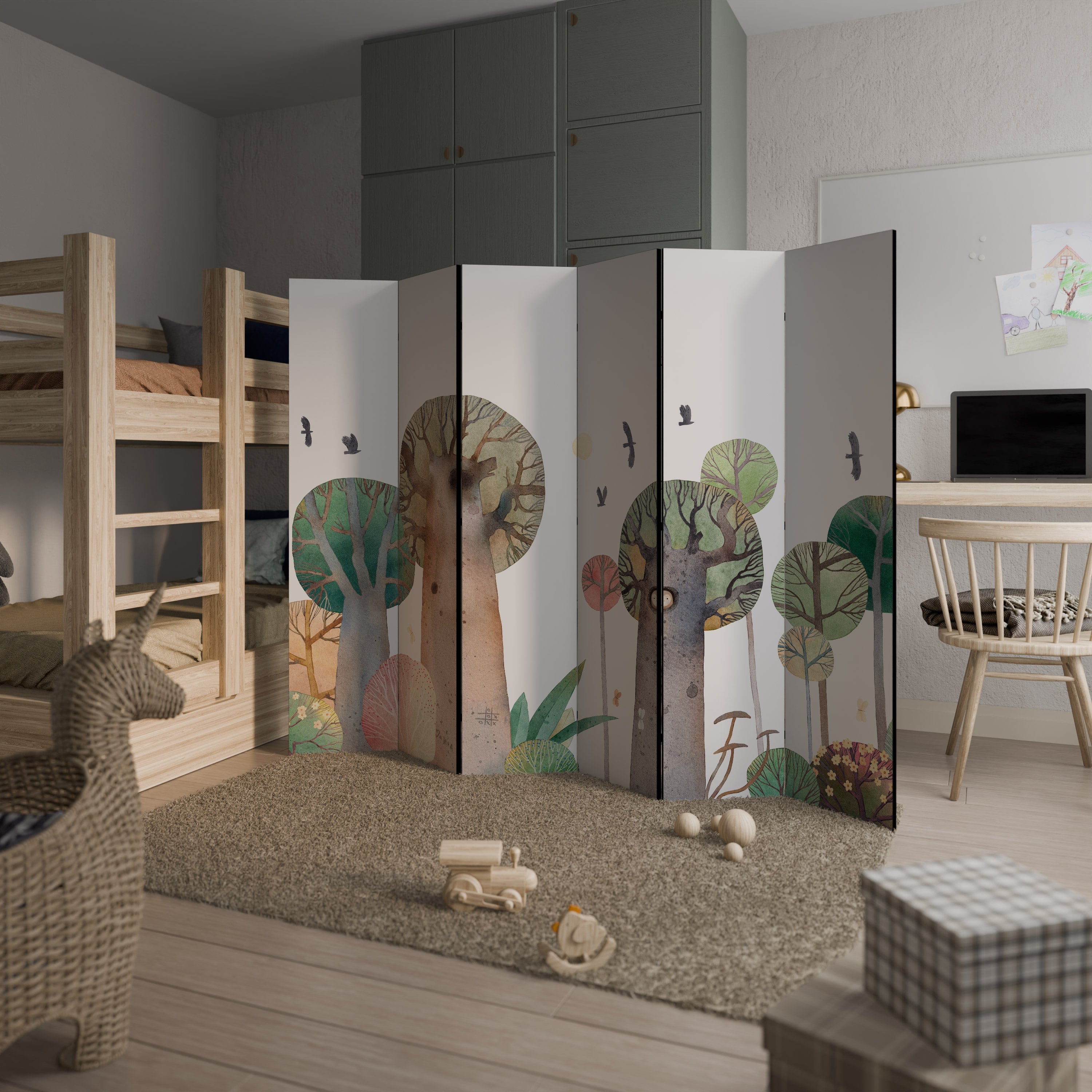 Paravent décoratif à 6 panneaux FLIGHT OVER