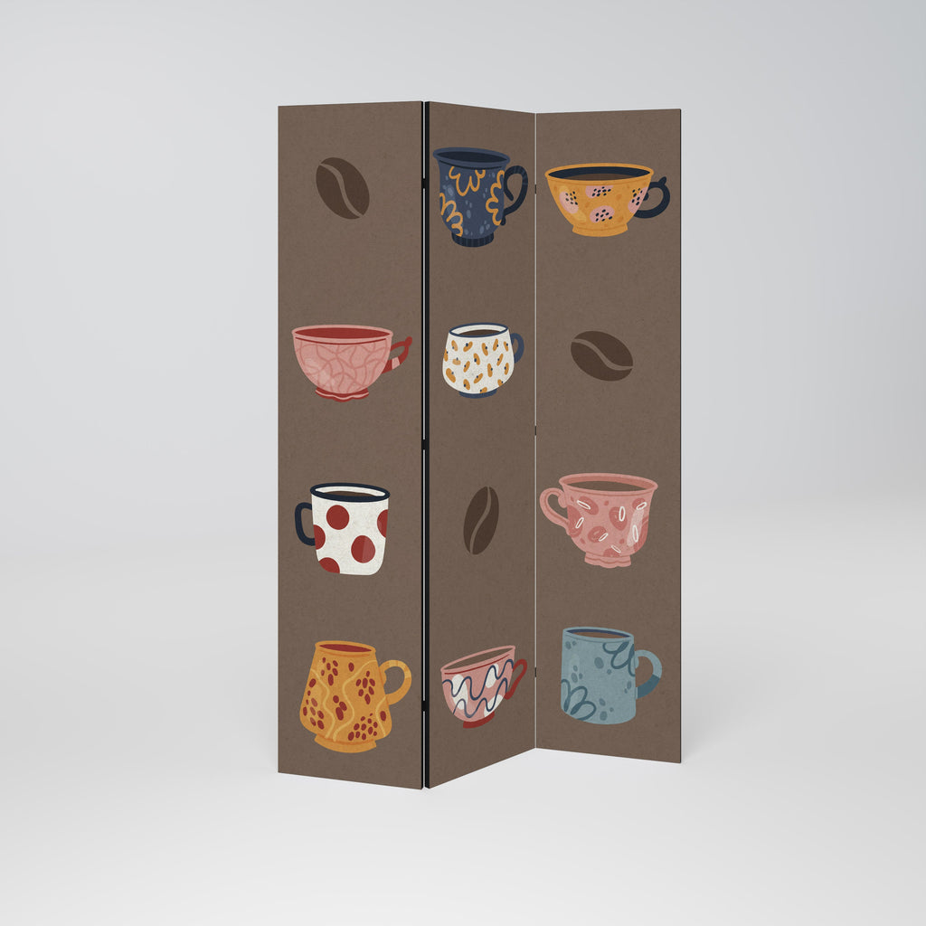 COFFEE BREAK Decorative 3-Panel Room Divider