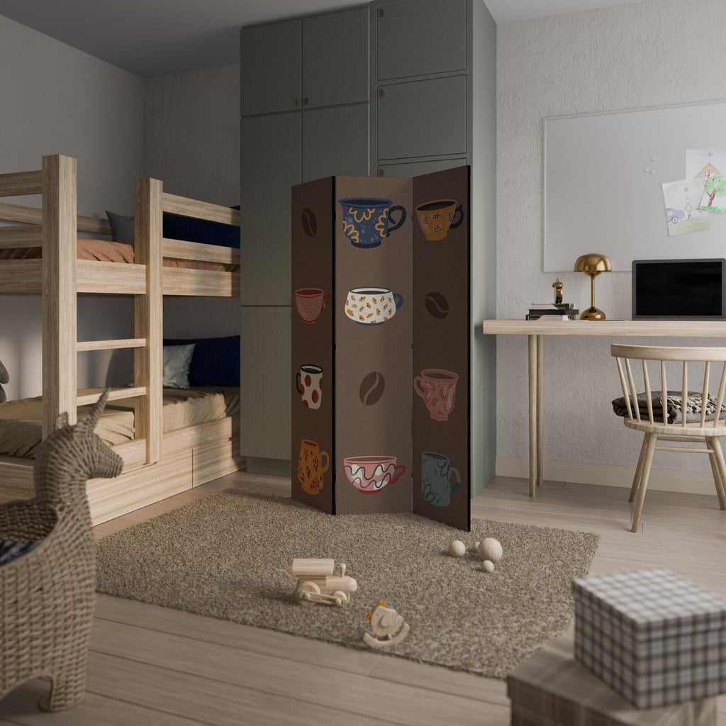 COFFEE BREAK Decorative 3-Panel Room Divider