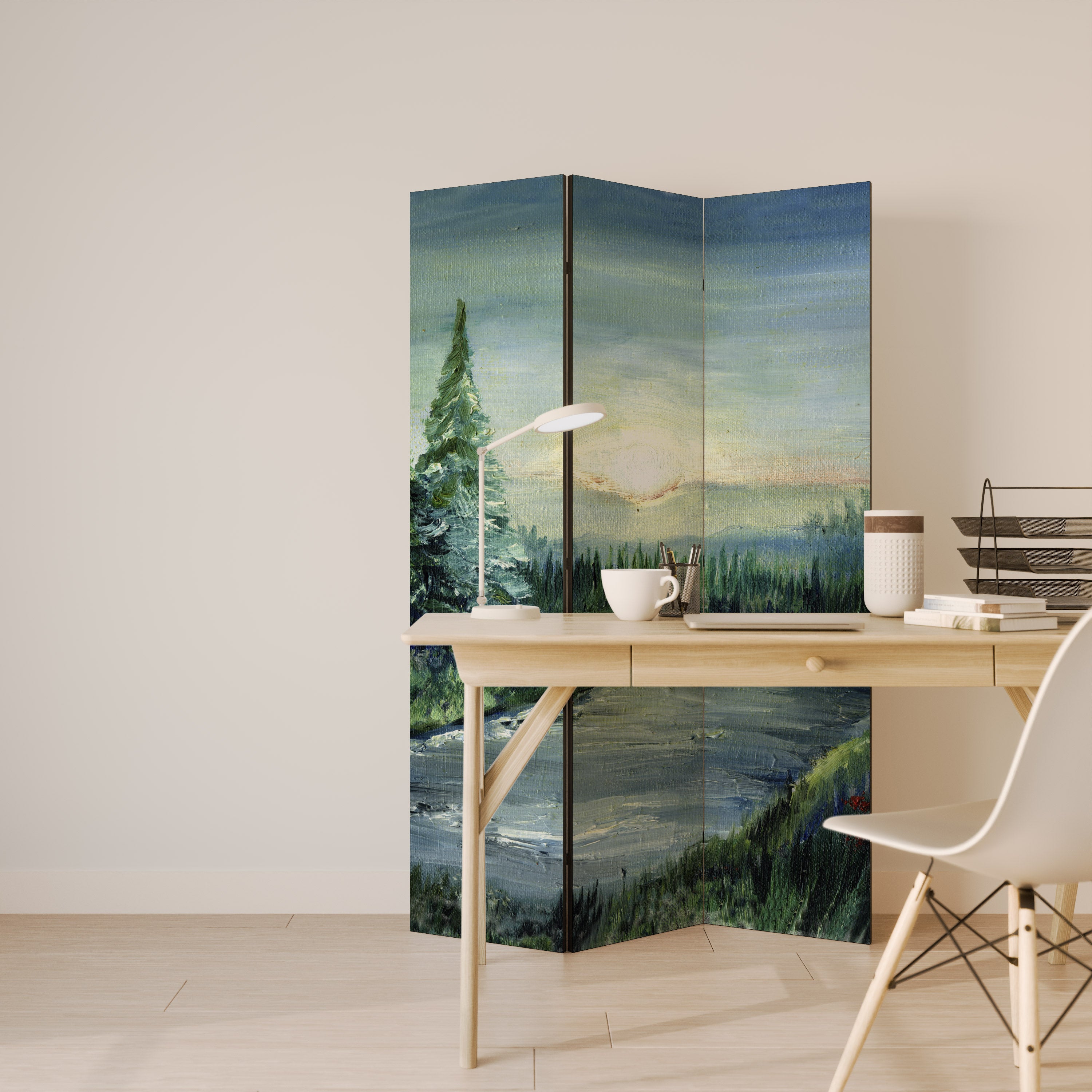 FOREST SUNSET 3-Panel Room Divider