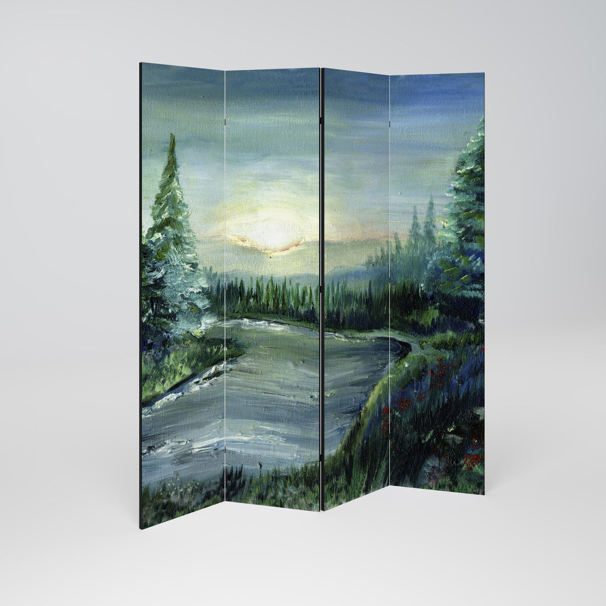 FOREST SUNSET 4-Panel Room Divider