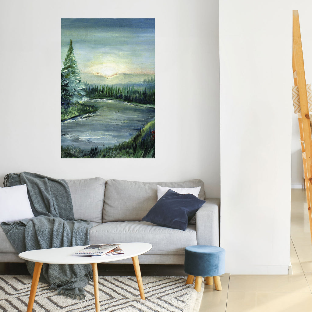 FOREST SUNSET Peel and Stick Vertical Poster