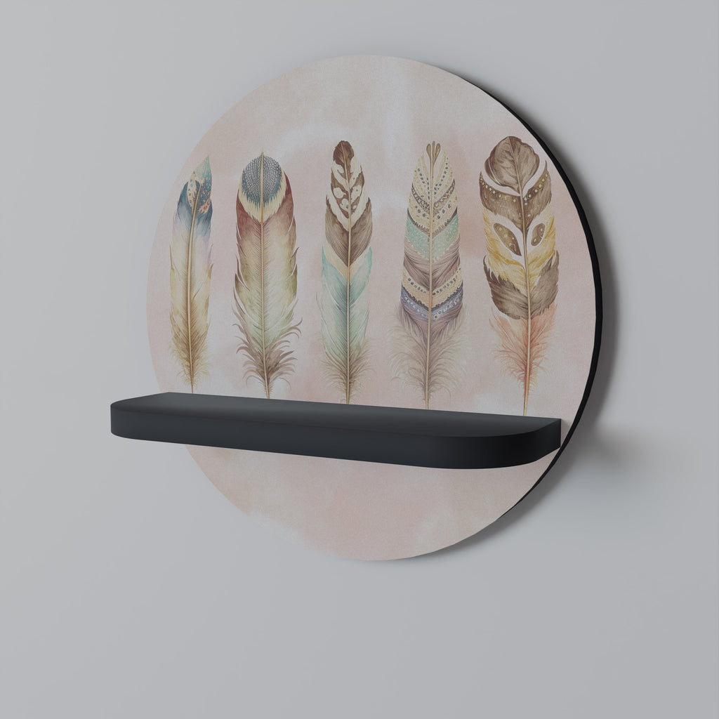 Étagère d'art ronde DELIQUESCE en finition noire