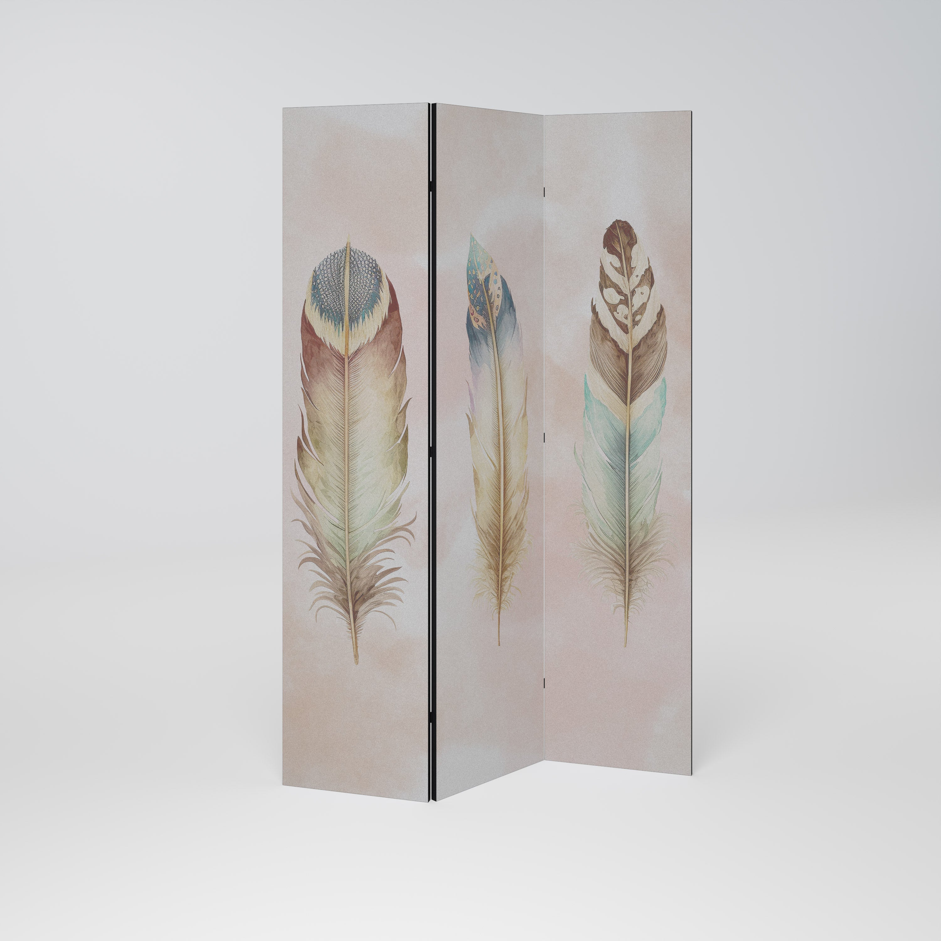 Séparateur de pièce décoratif à 3 panneaux DELIQUESCE