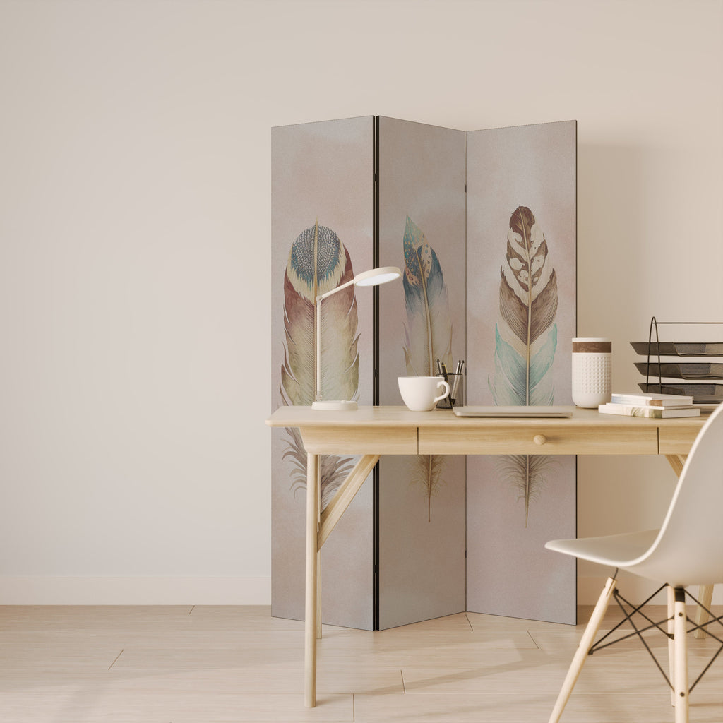 Séparateur de pièce décoratif à 3 panneaux DELIQUESCE