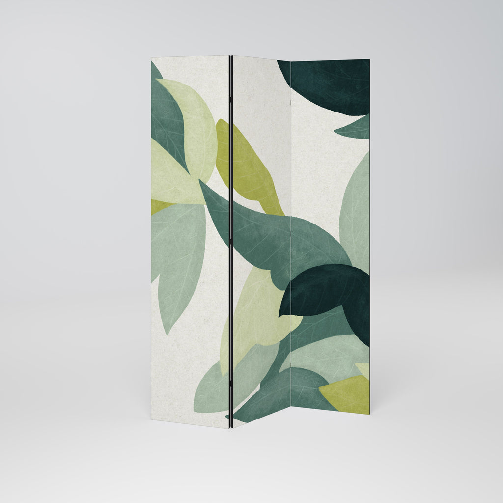 Séparateur de pièce décoratif à 3 panneaux LEAFY VIBRATION