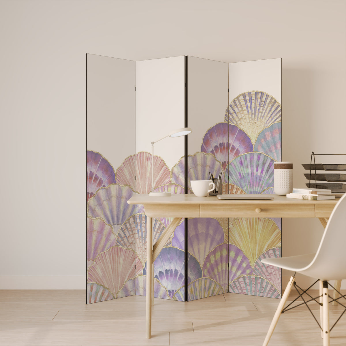 PASTEL OCEAN DREAMS 4-Panel Room Divider