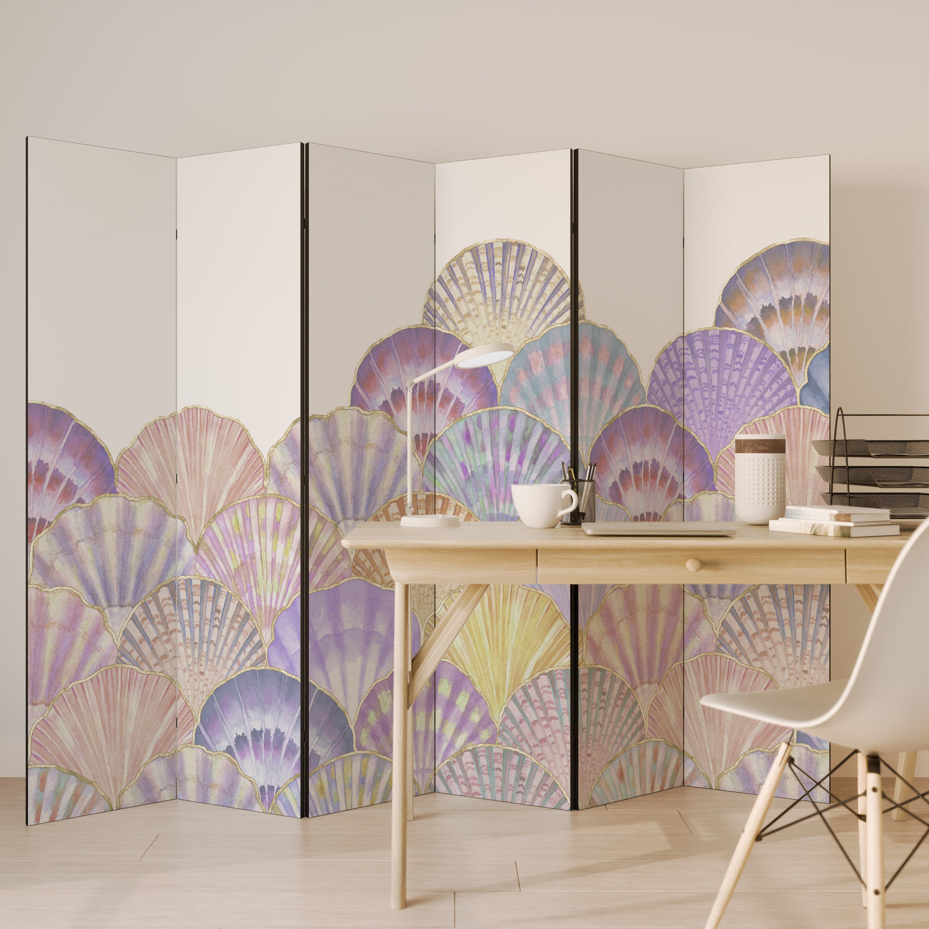 PASTEL OCEAN DREAMS 6-Panel Room Divider