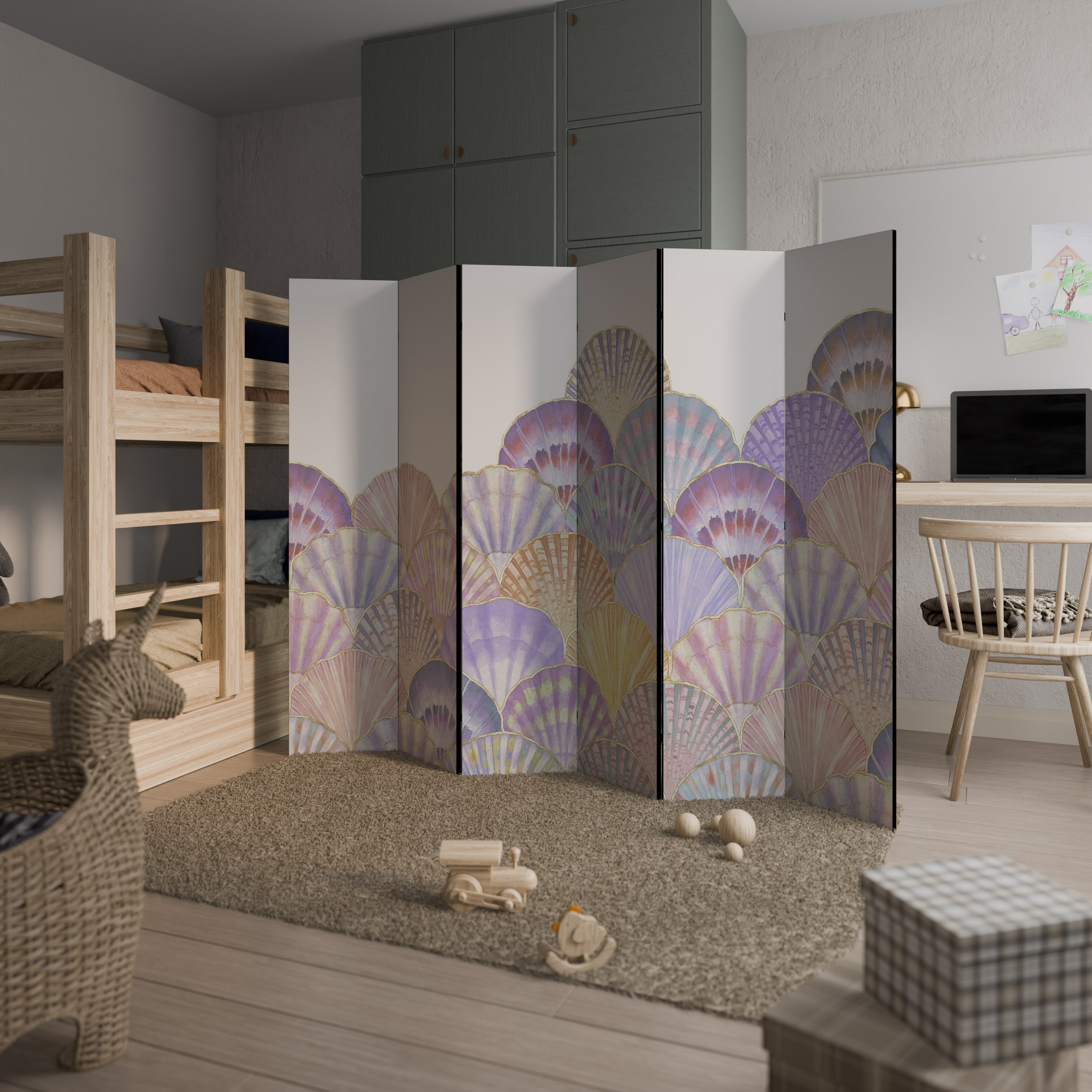 PASTEL OCEAN DREAMS 6-Panel Room Divider