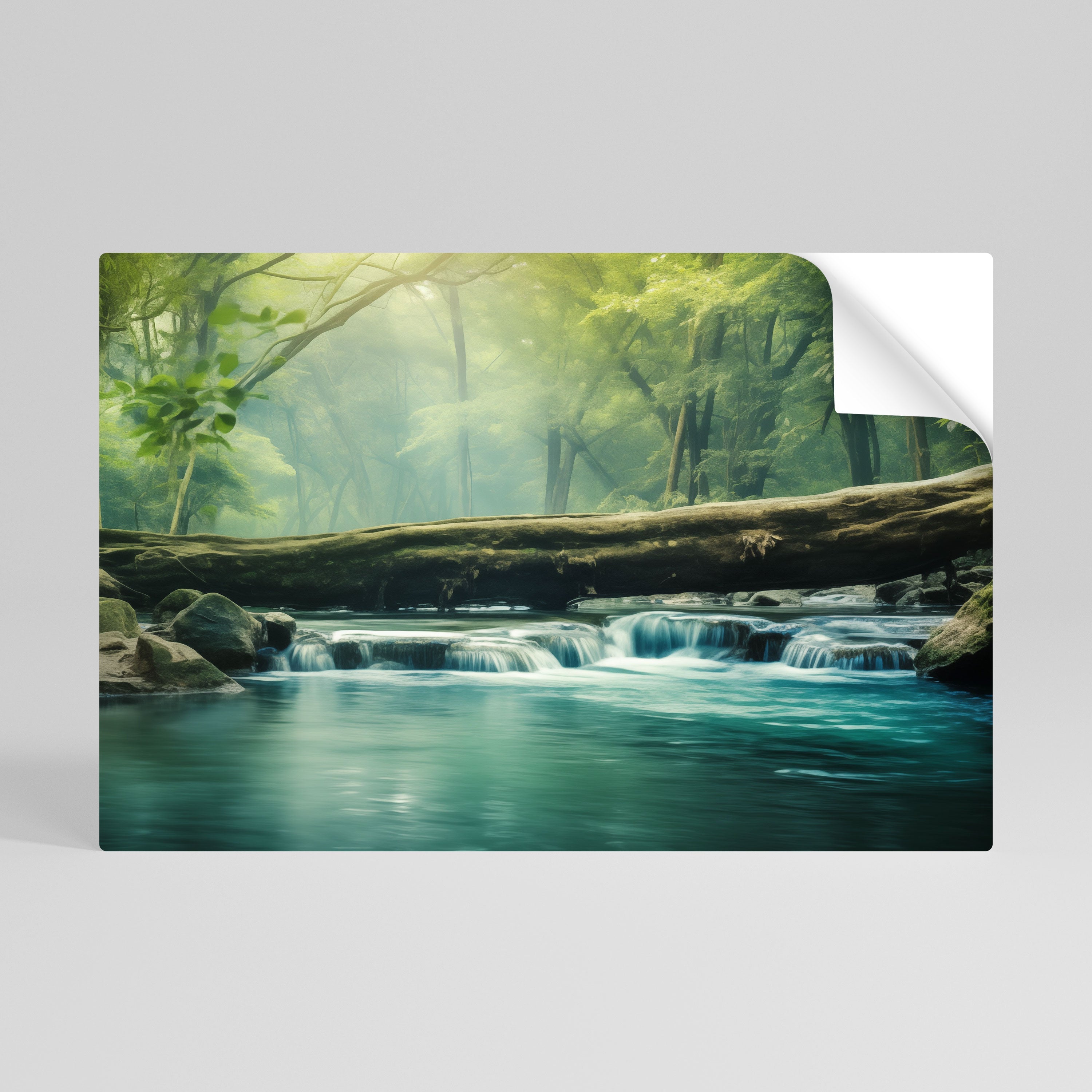 Affiche horizontale autocollante DREAMY WATERFALL GLIMMER