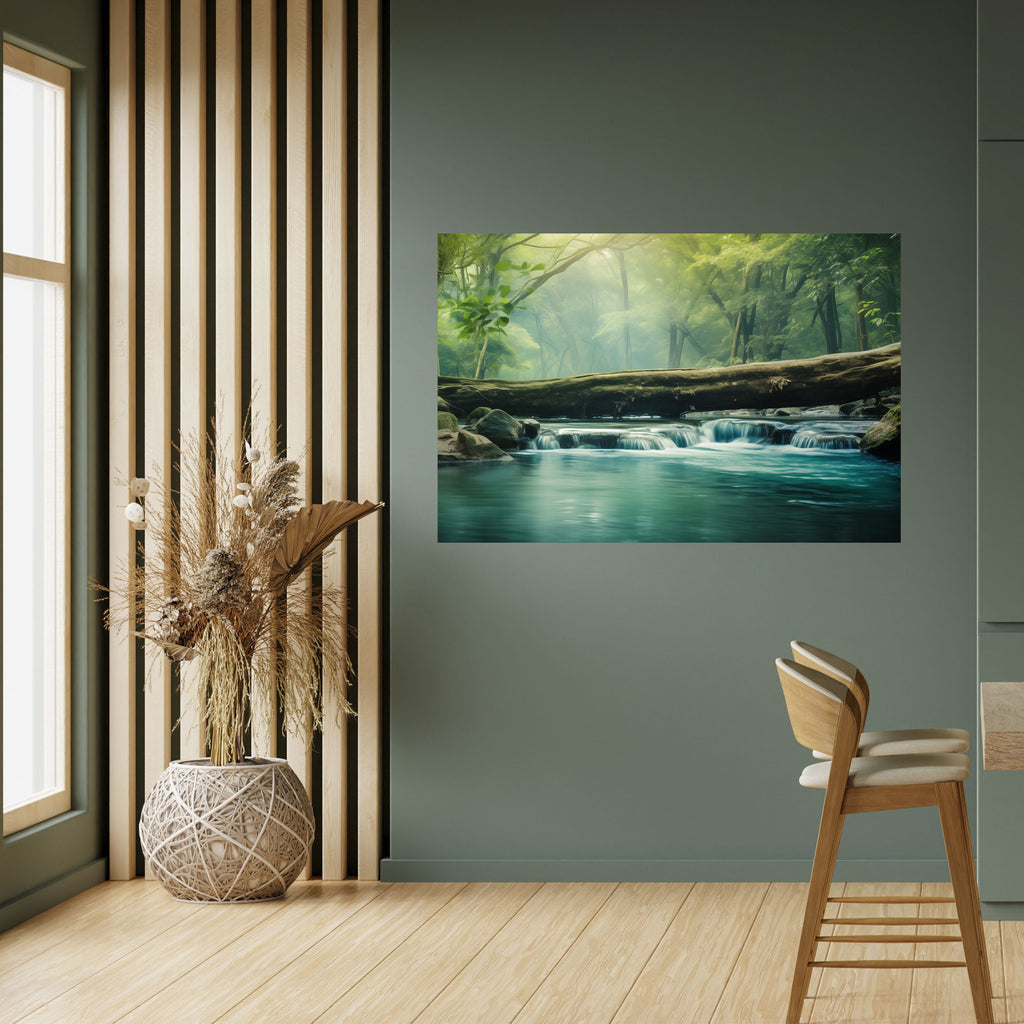Affiche horizontale autocollante DREAMY WATERFALL GLIMMER
