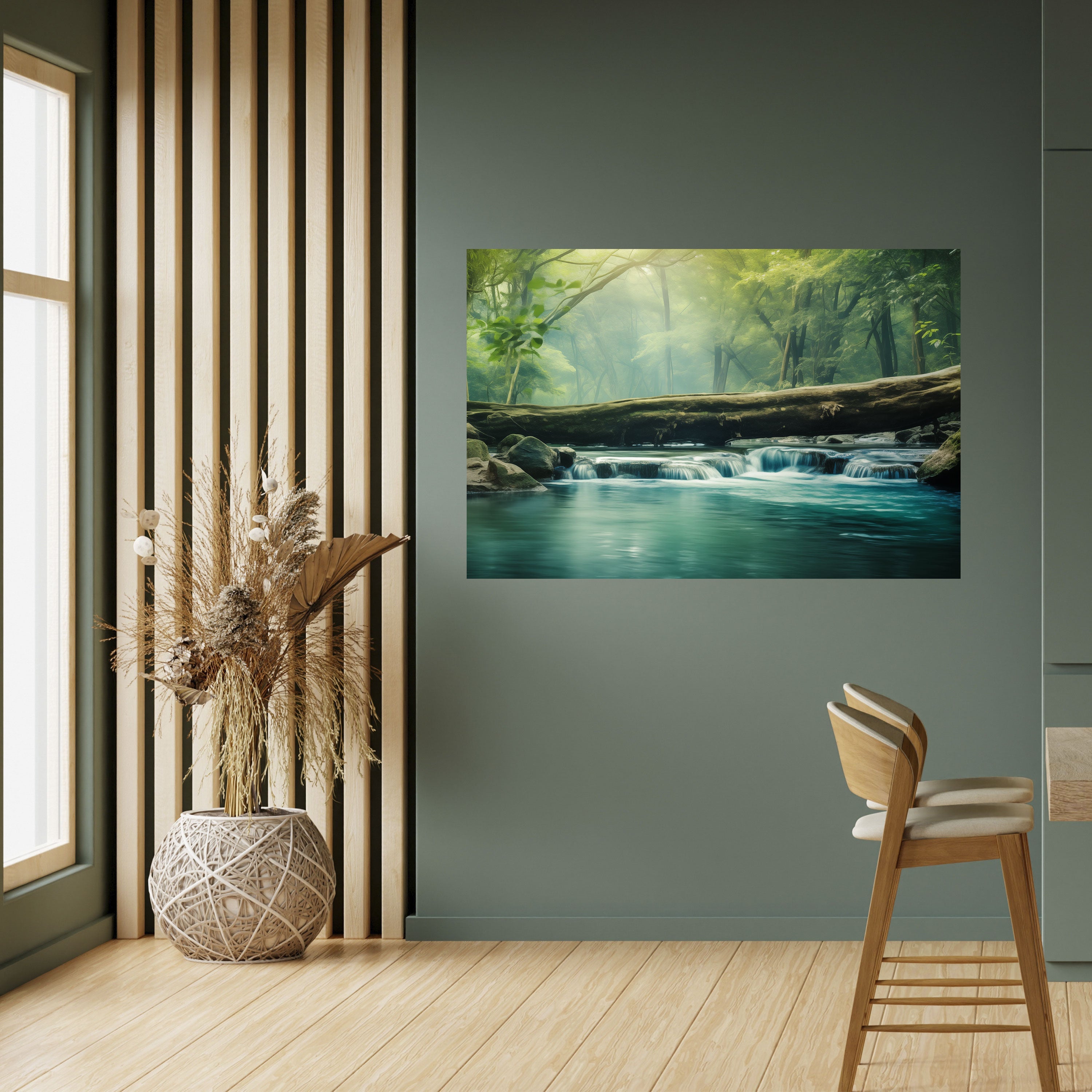 Affiche horizontale autocollante DREAMY WATERFALL GLIMMER