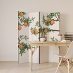 GORGEOUS ORANGE 4-Panel Room Divider