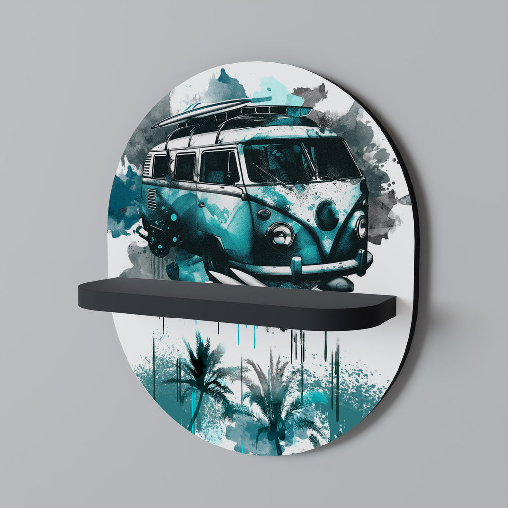 Étagère d'art ovale CARAVELLE LEGEND en finition noire