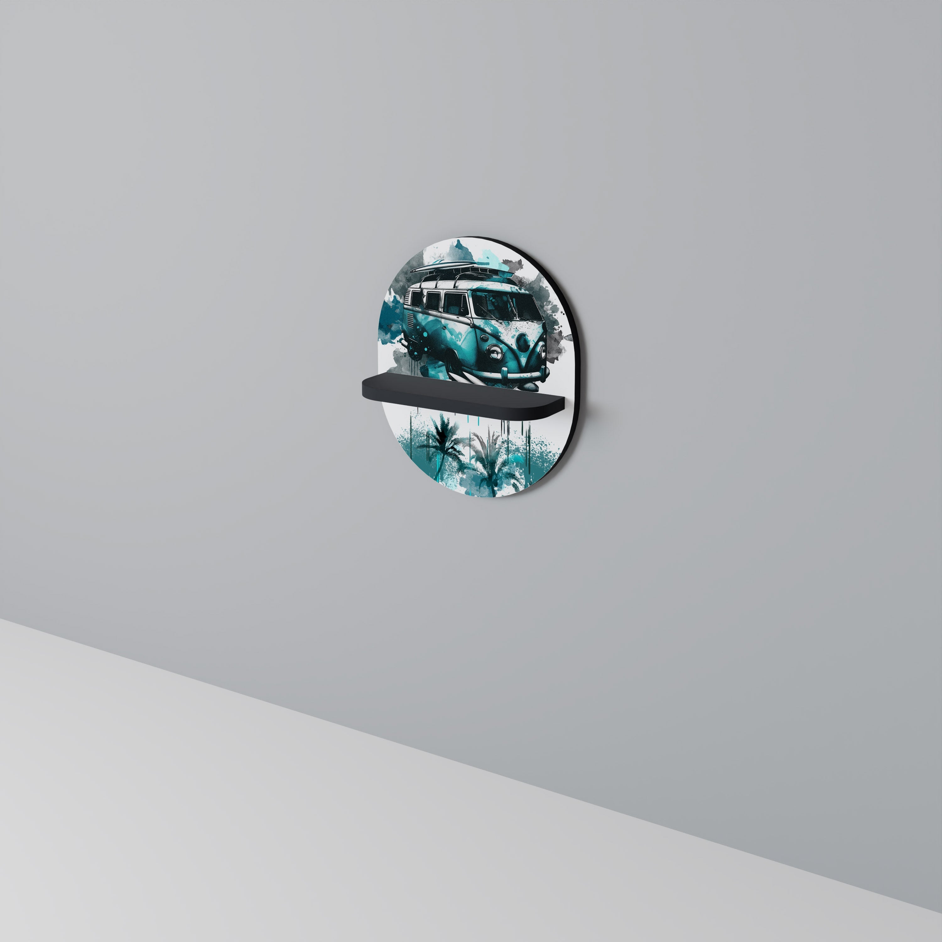 Étagère d'art ovale CARAVELLE LEGEND en finition noire