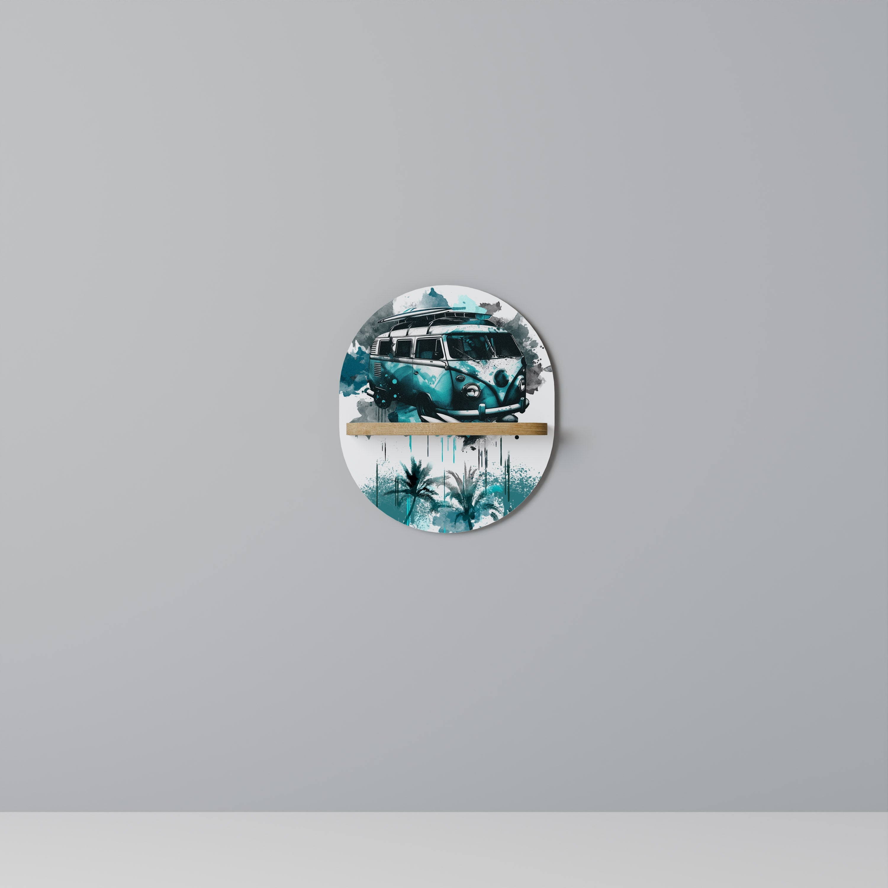 Étagère d'art ovale CARAVELLE LEGEND effet chêne